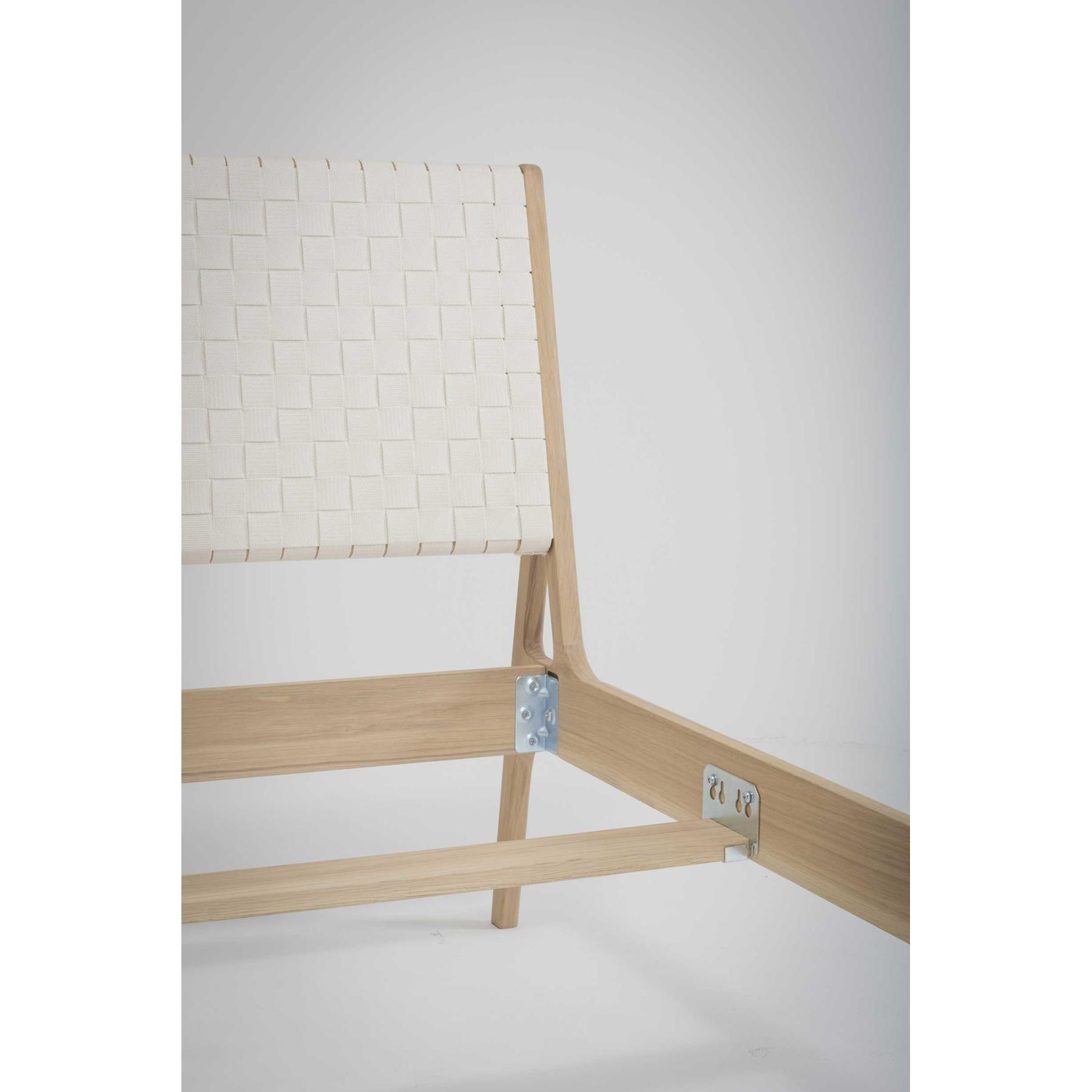 Gazzda Fawn bed 180x200 cotton webbing blue
