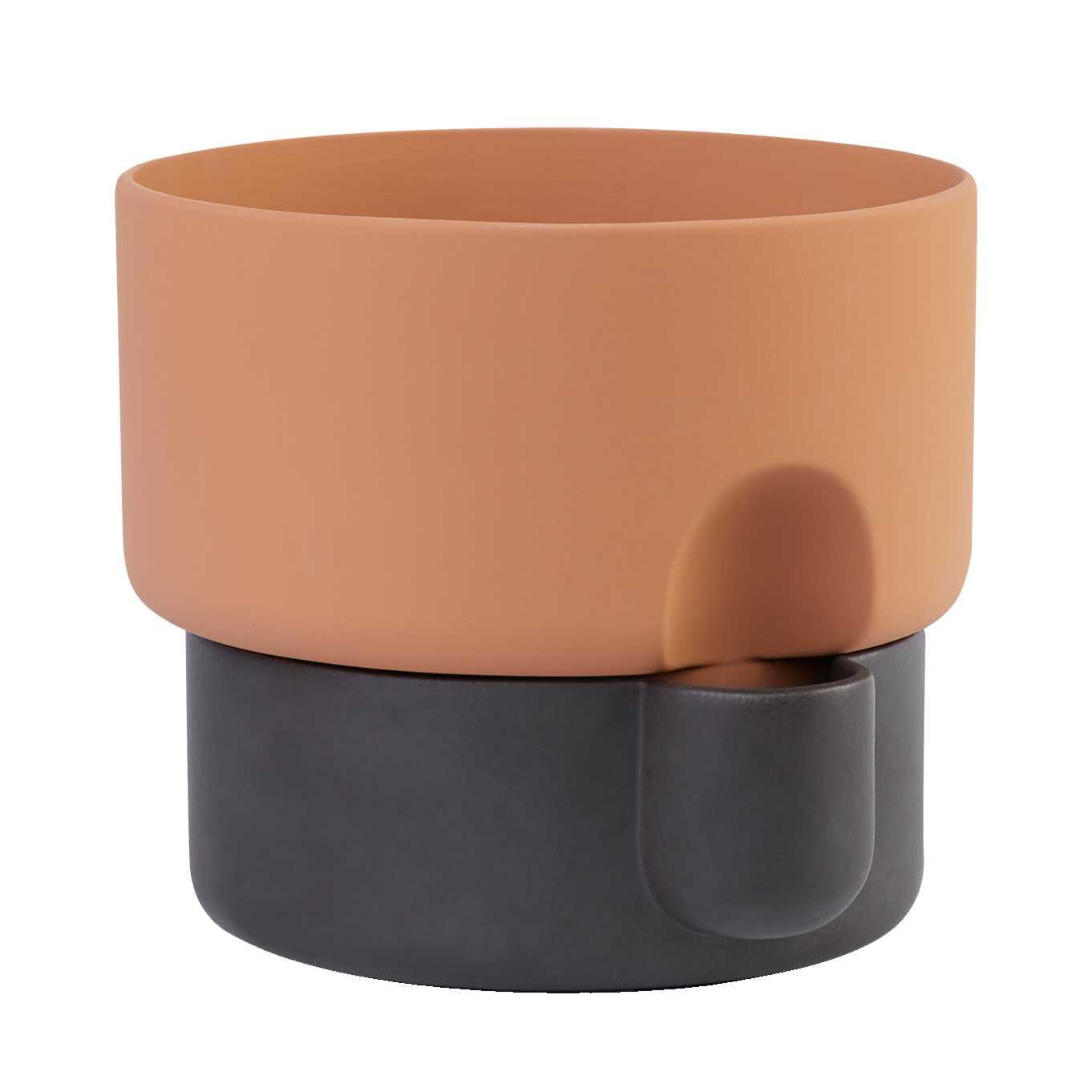 Northern Oasis plantenbak medium Ø20.5 donkerbruin|terracotta