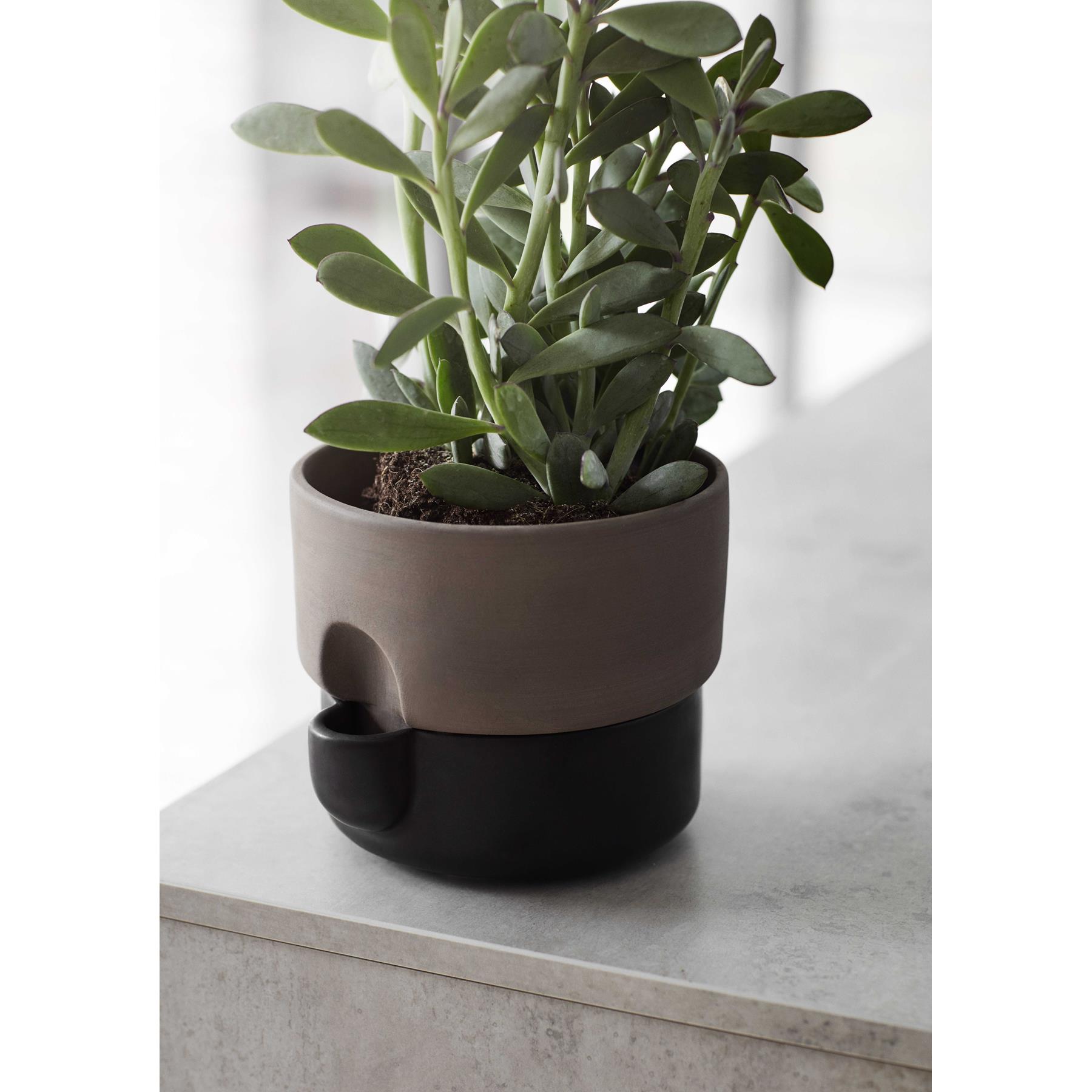 Northern Oasis plantenbak medium Ø20.5 donkerbruin|terracotta