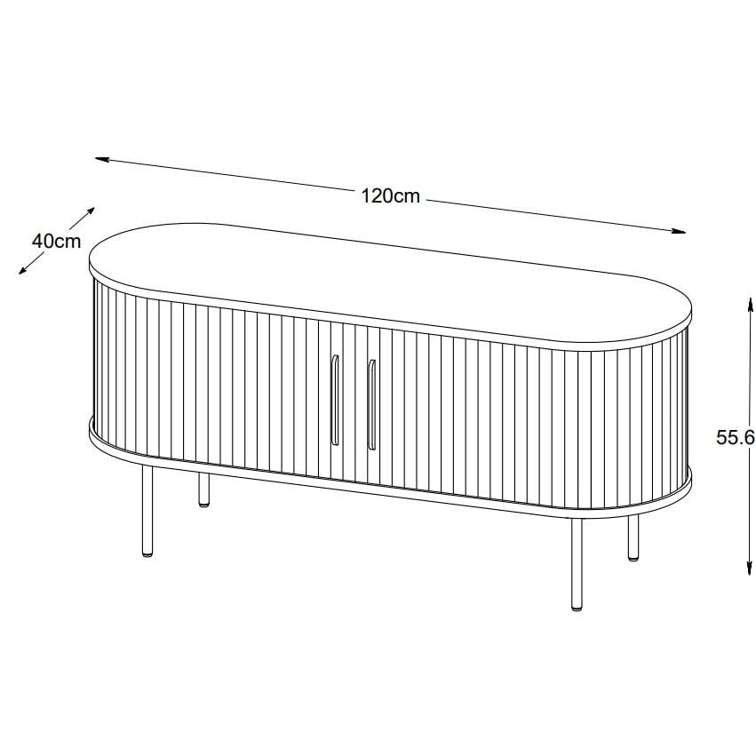 by fonQ Alon Tv-meubel - B 120 cm - Zwart Eiken