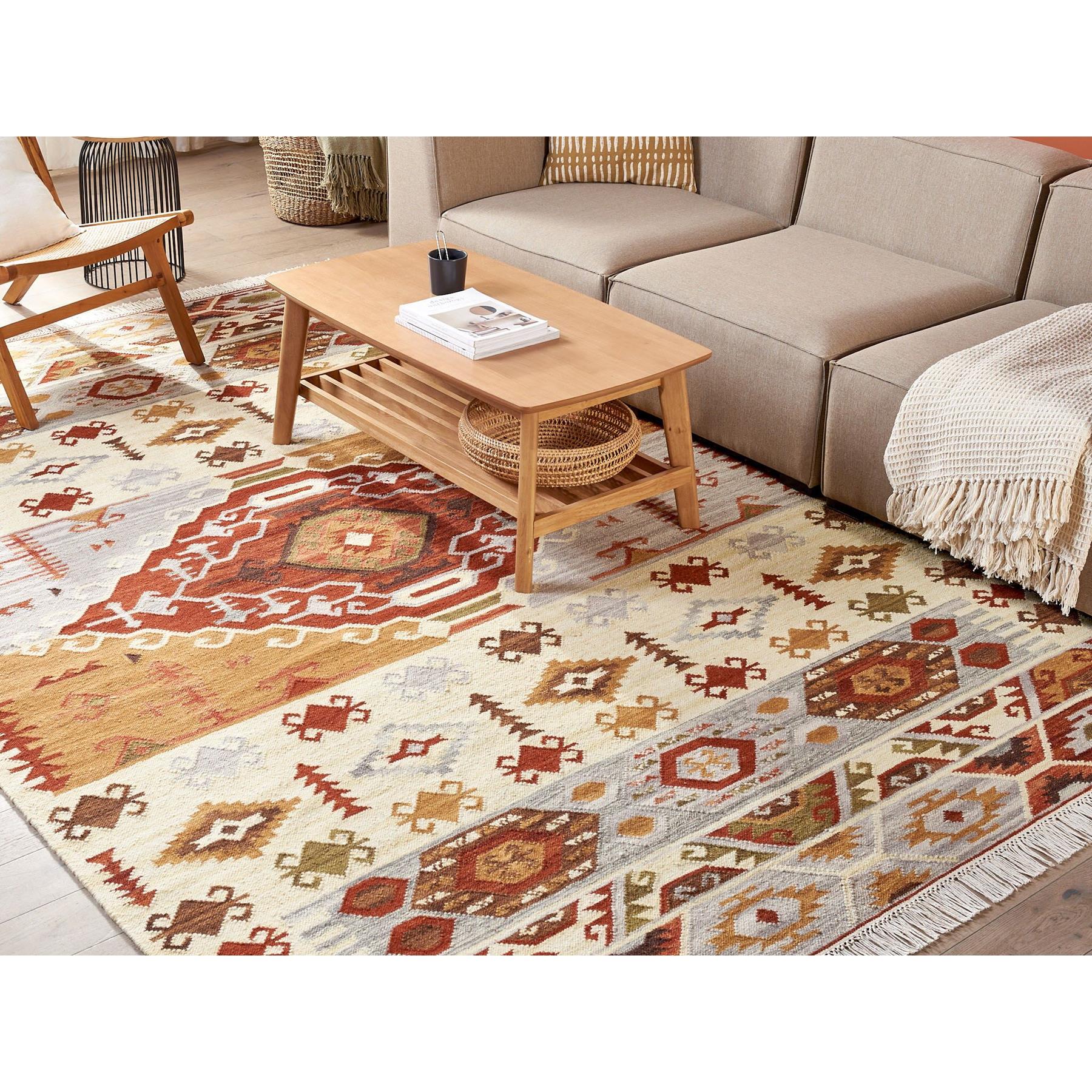 Beliani-PROSHYAN-Kelim vloerkleed-Multicolor-200 x 300 cm-Wol