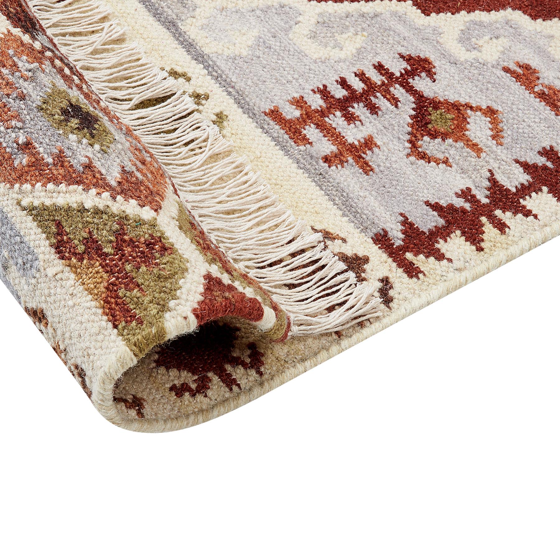 Beliani-PROSHYAN-Kelim vloerkleed-Multicolor-200 x 300 cm-Wol
