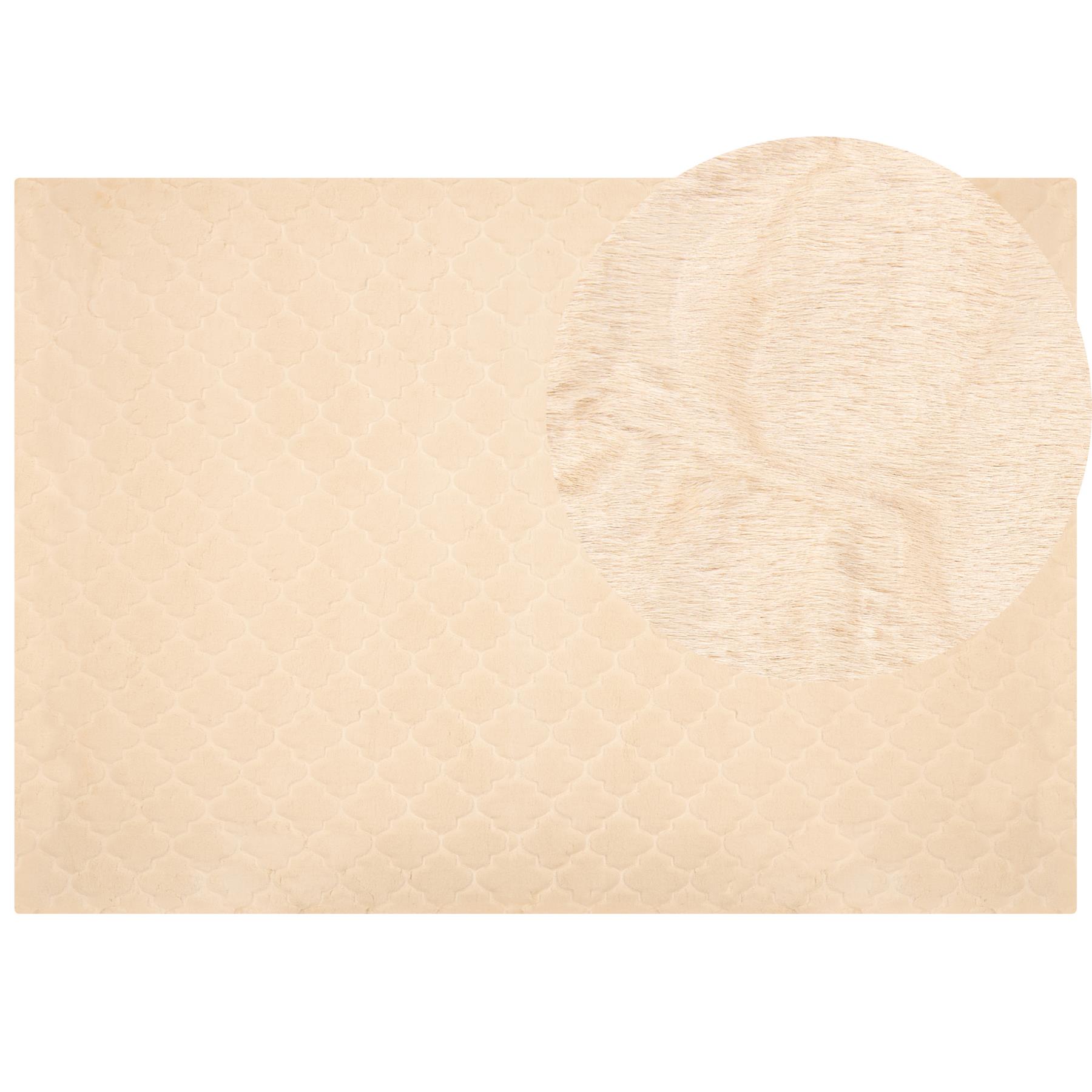 Beliani - GHARO - Shaggy vloerkleed - Beige - 160 x 230 cm - Polyester