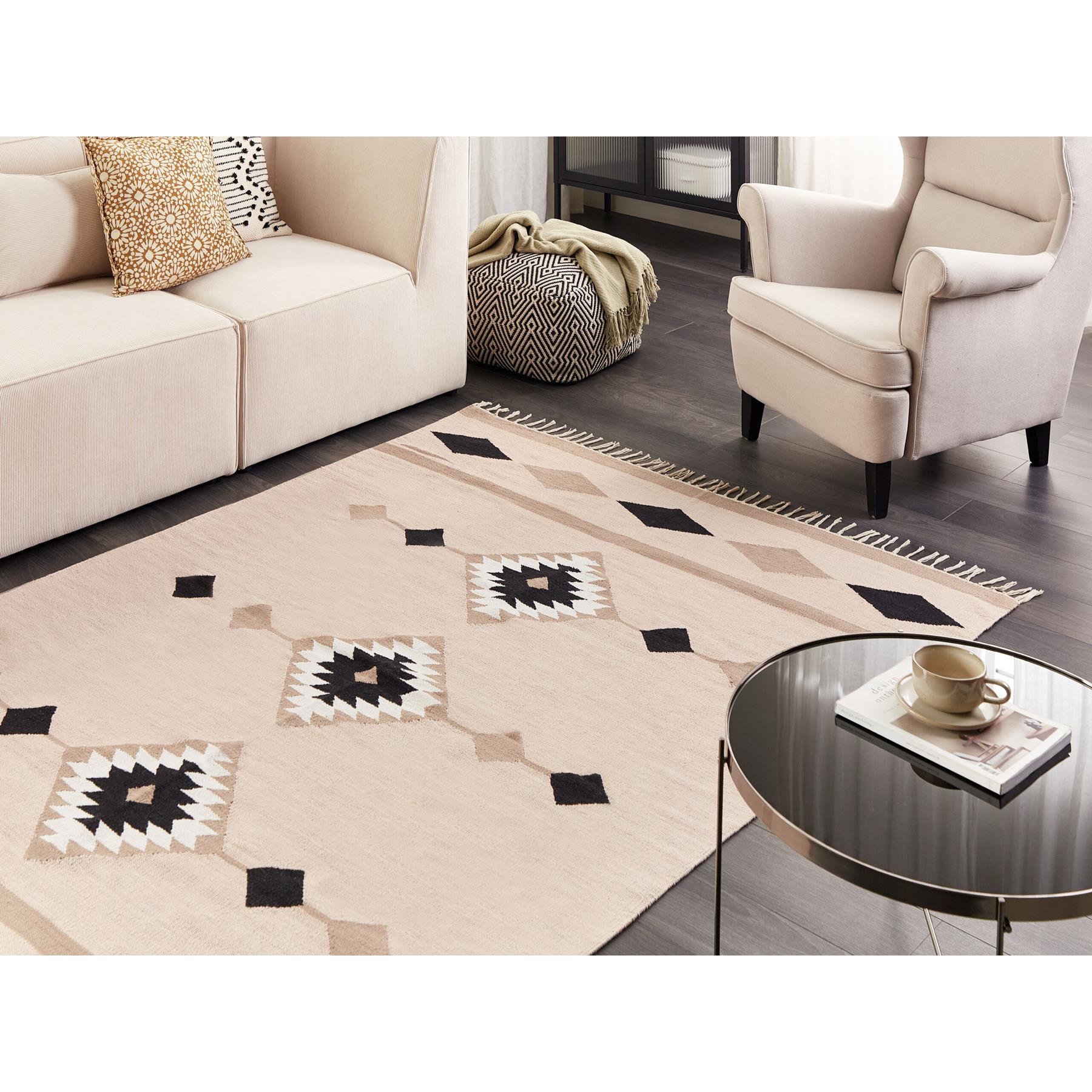 Beliani - BERDIK - Vloerkleed - Meerkleurig - 160 x 230 cm - Katoen