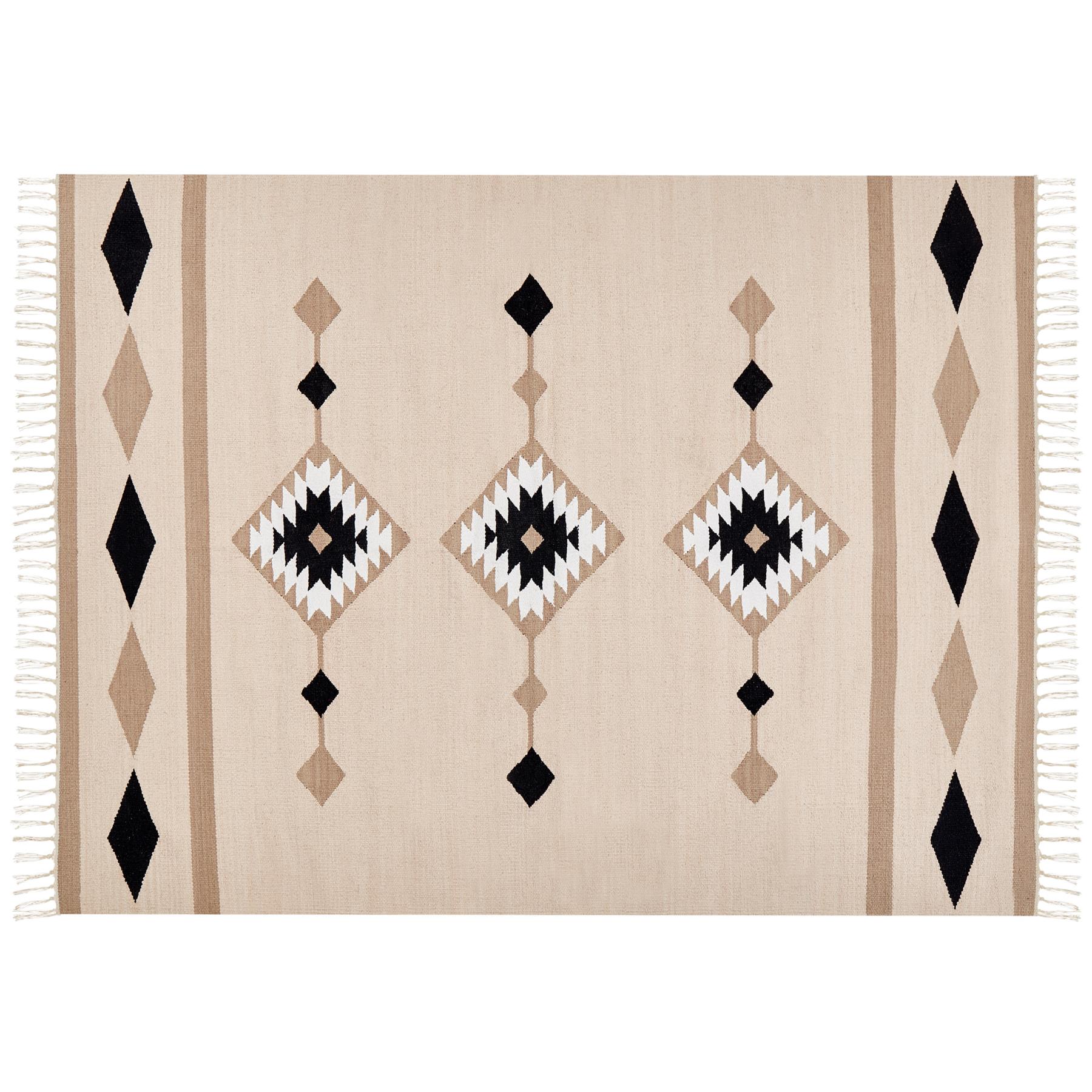 Beliani - BERDIK - Vloerkleed - Meerkleurig - 160 x 230 cm - Katoen