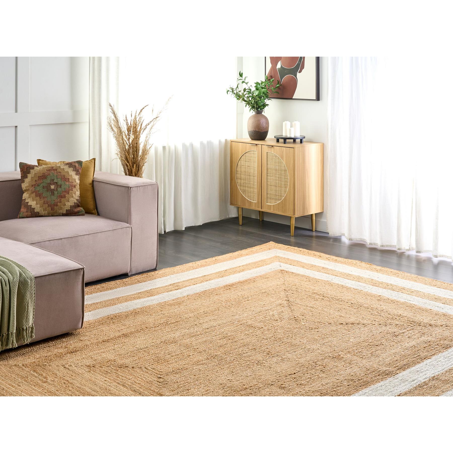 Beliani - GEMEREK- Vloerkleed - Beige - 300 x 400 cm - Jute