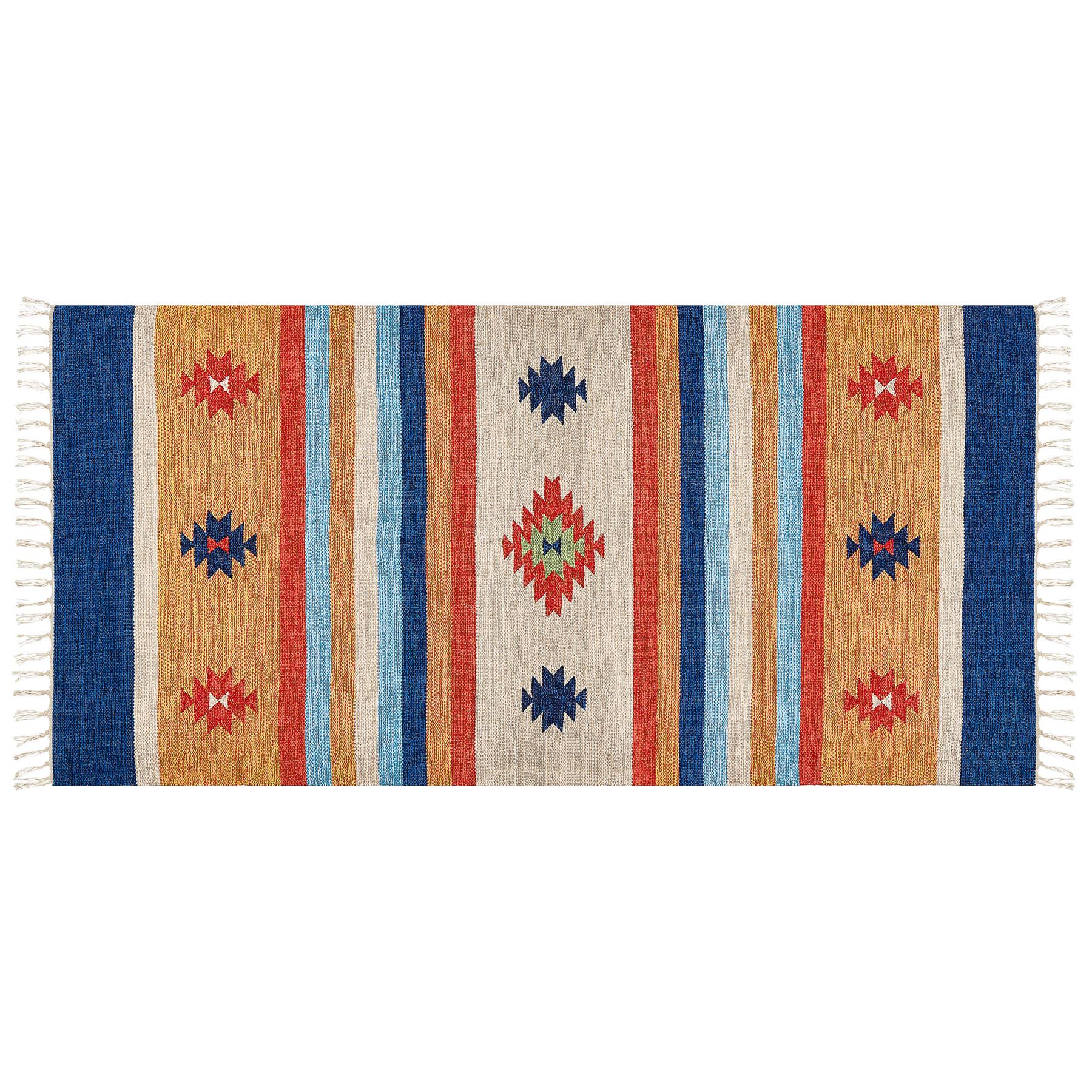 Beliani - TARONIK - Vloerkleed - Meerkleurig - 80 x 150 cm - Katoen