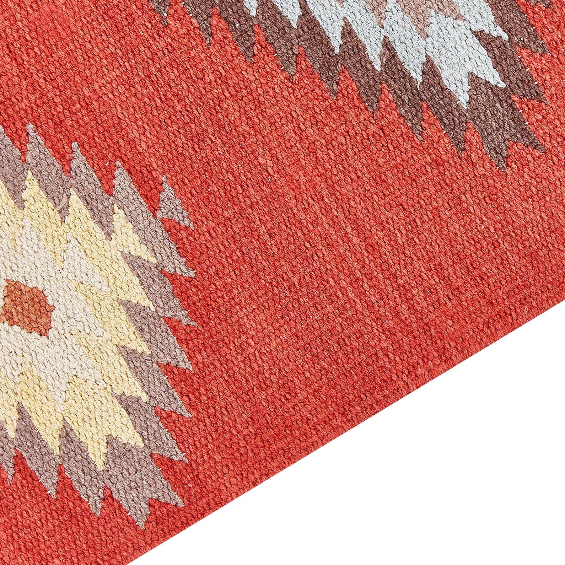Beliani-LORUT-Kelim vloerkleed-Meerkleurig-160 x 230 cm-Katoen