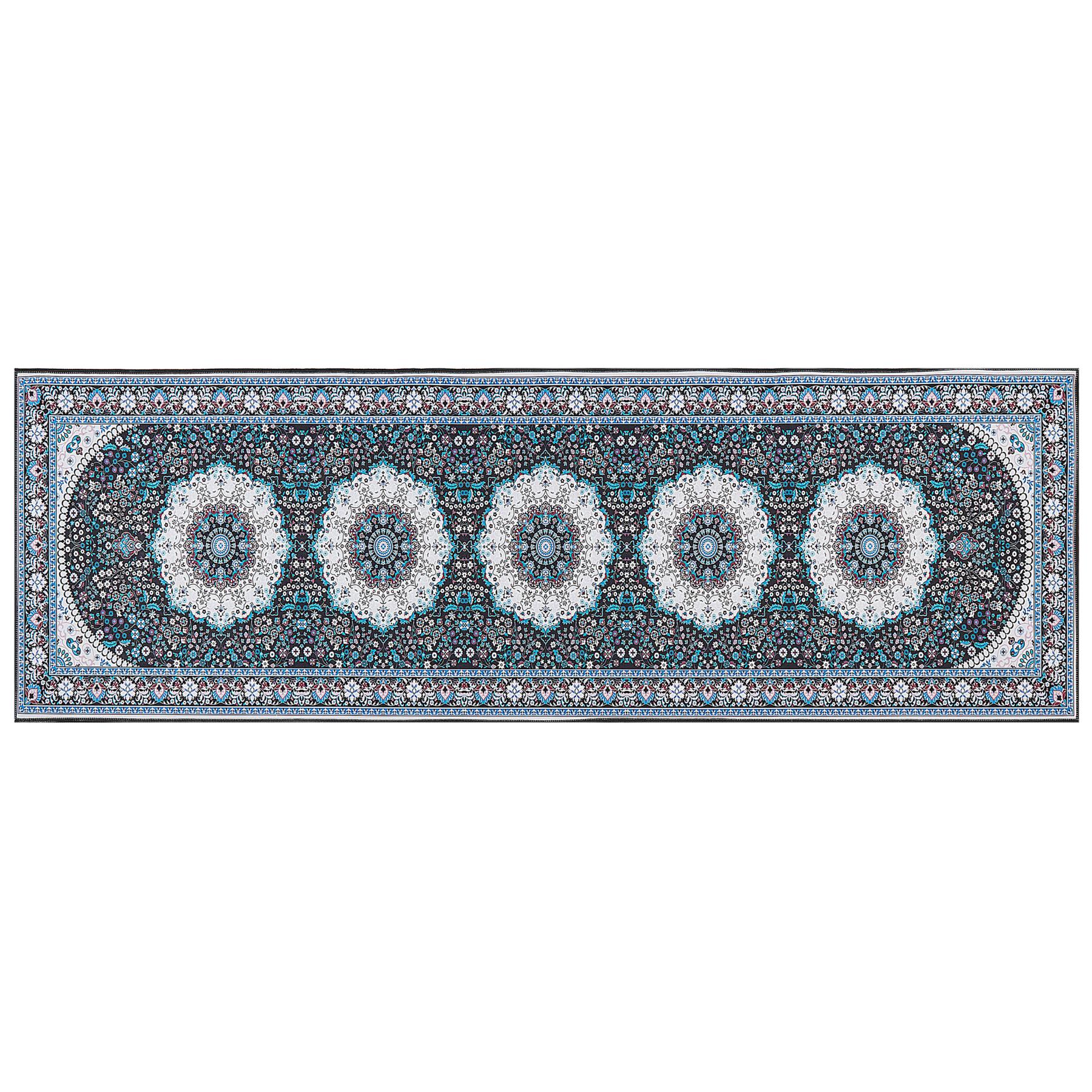 Beliani - GEDIZ - Loper tapijt - Blauw - 80 x 240 cm - Polyester