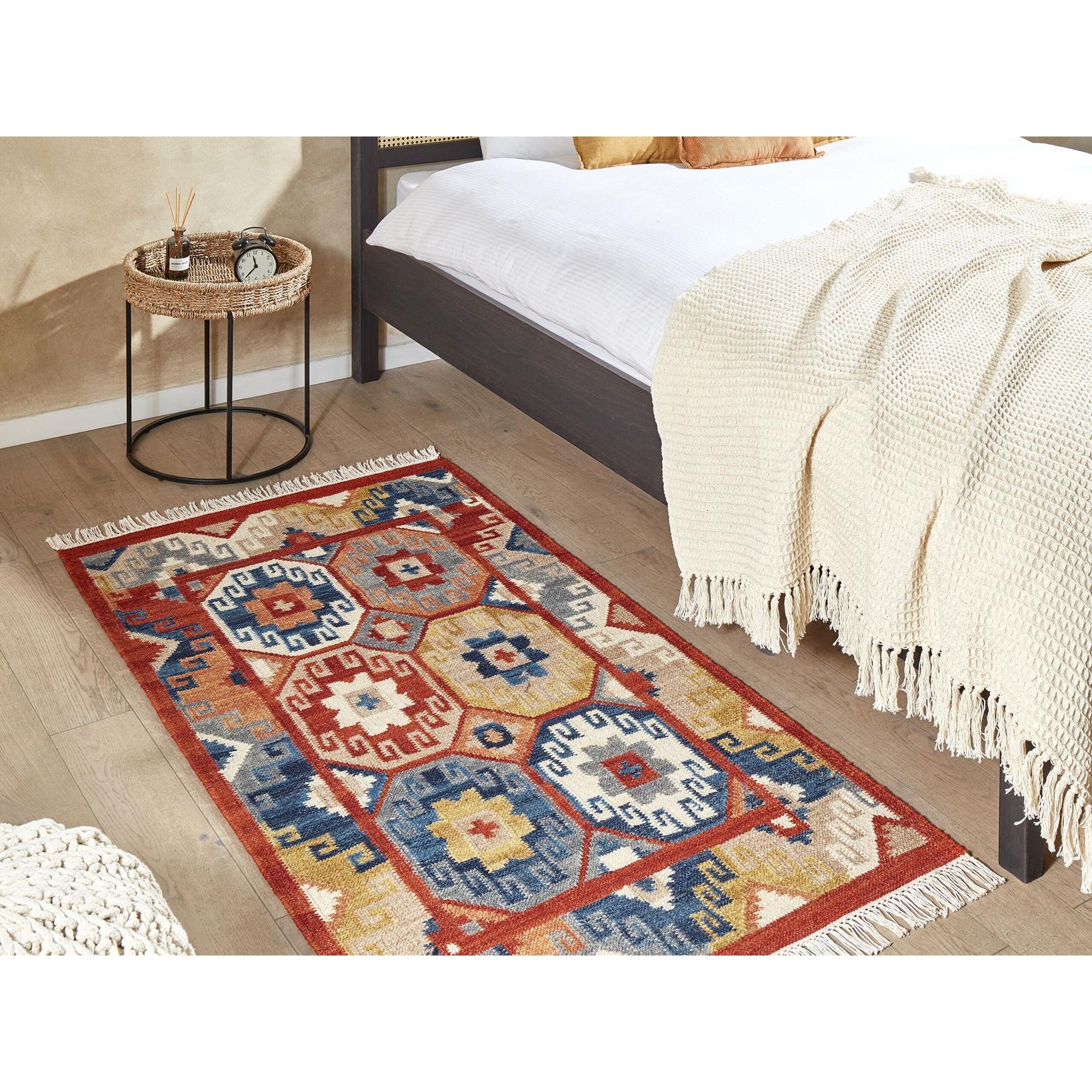 Beliani - LUSARAT - Kelim vloerkleed - Multicolor - 80 x 150 cm - Wol