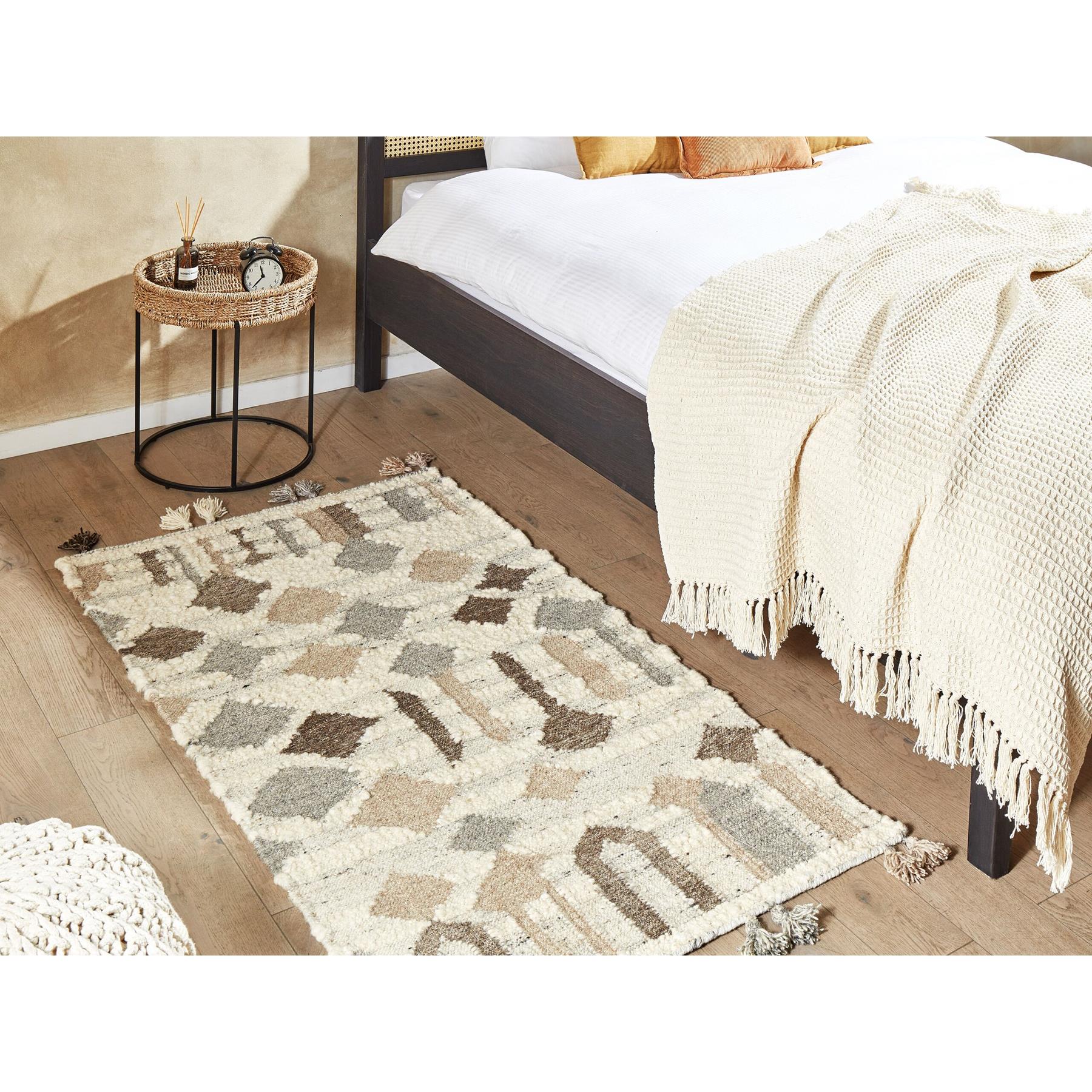 Beliani-KAGHTSRASHEN-Kelim vloerkleed-Multicolor-80 x 150 cm-Wol