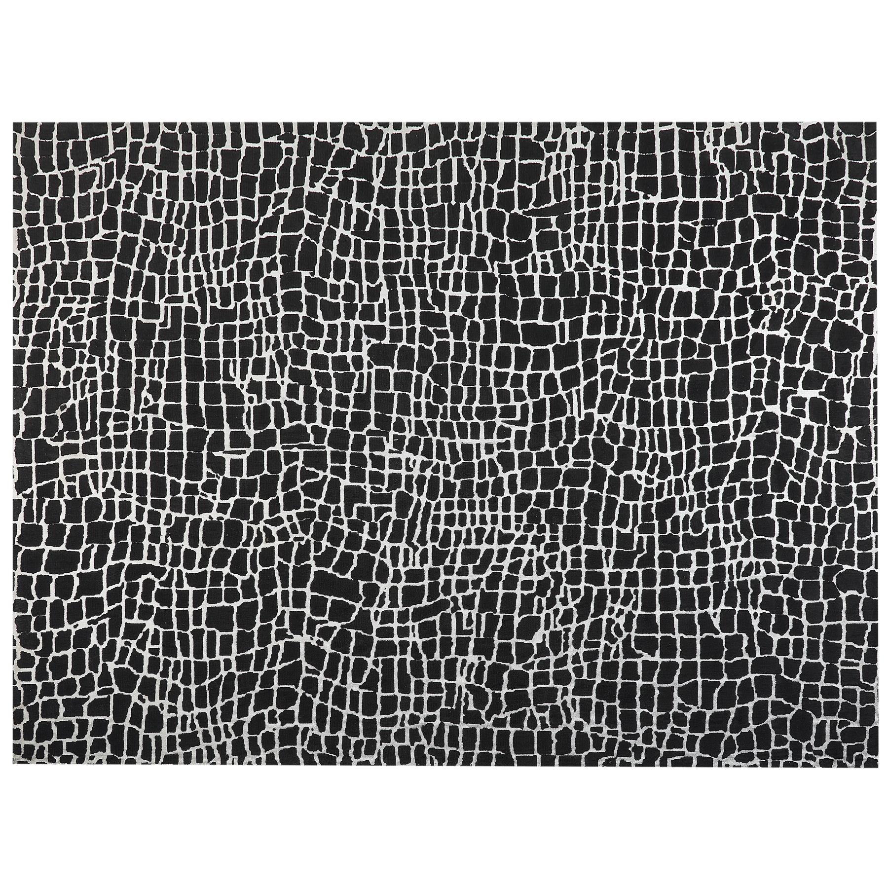 Beliani - PUNGE - Vloerkleed - Zwart|Wit - 300 x 400 cm - Polyester