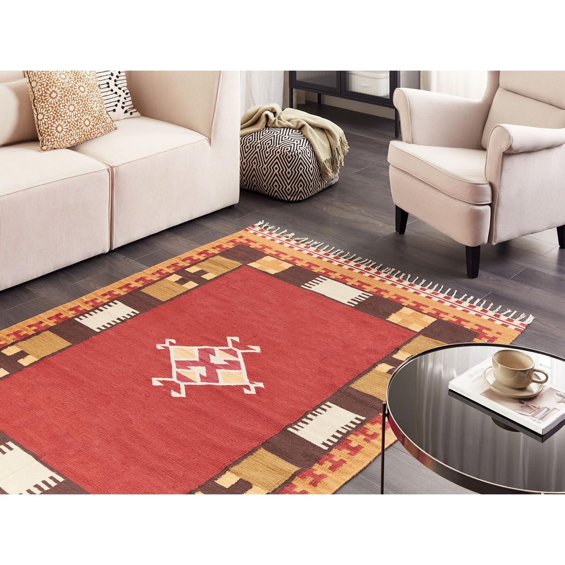 Beliani - PARAKAR - Vloerkleed - Meerkleurig - 160 x 230 cm - Katoen