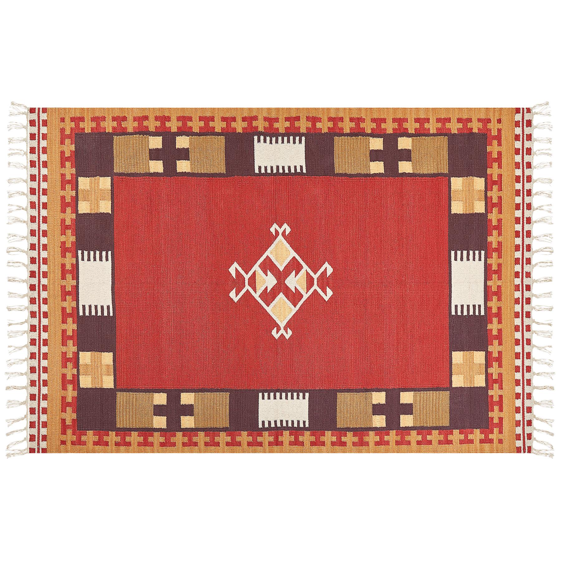 Beliani - PARAKAR - Vloerkleed - Meerkleurig - 160 x 230 cm - Katoen