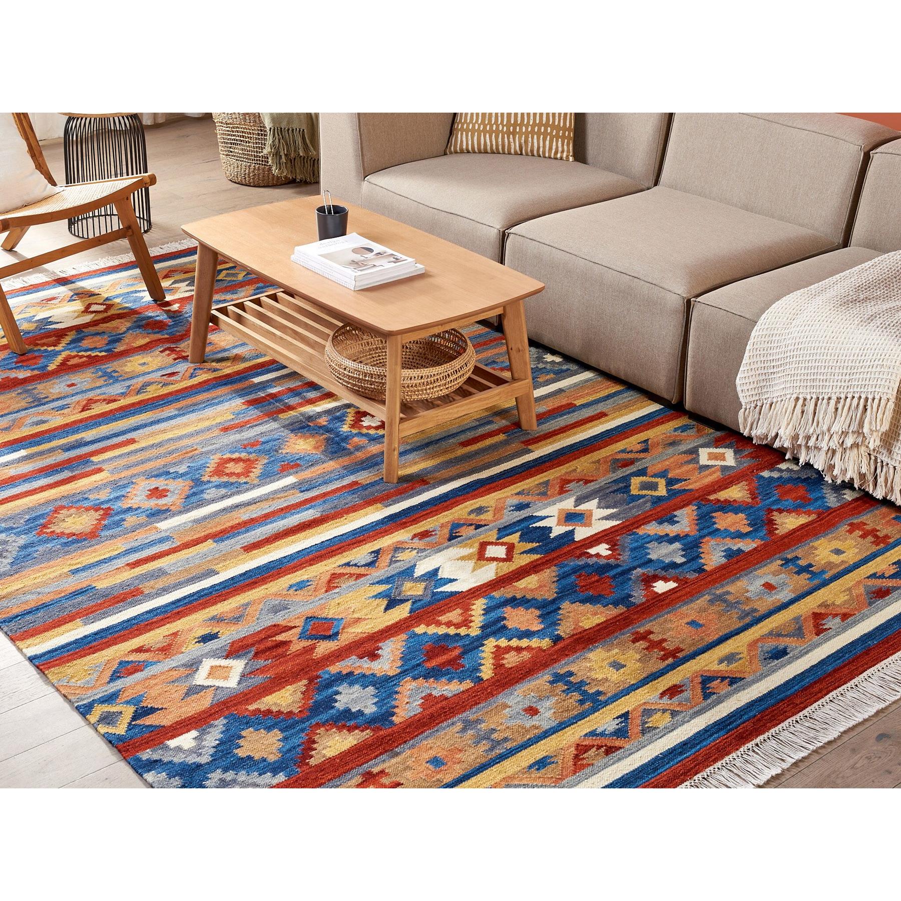 Beliani-NORAKERT-Kelim vloerkleed-Multicolor-200 x 300 cm-Wol