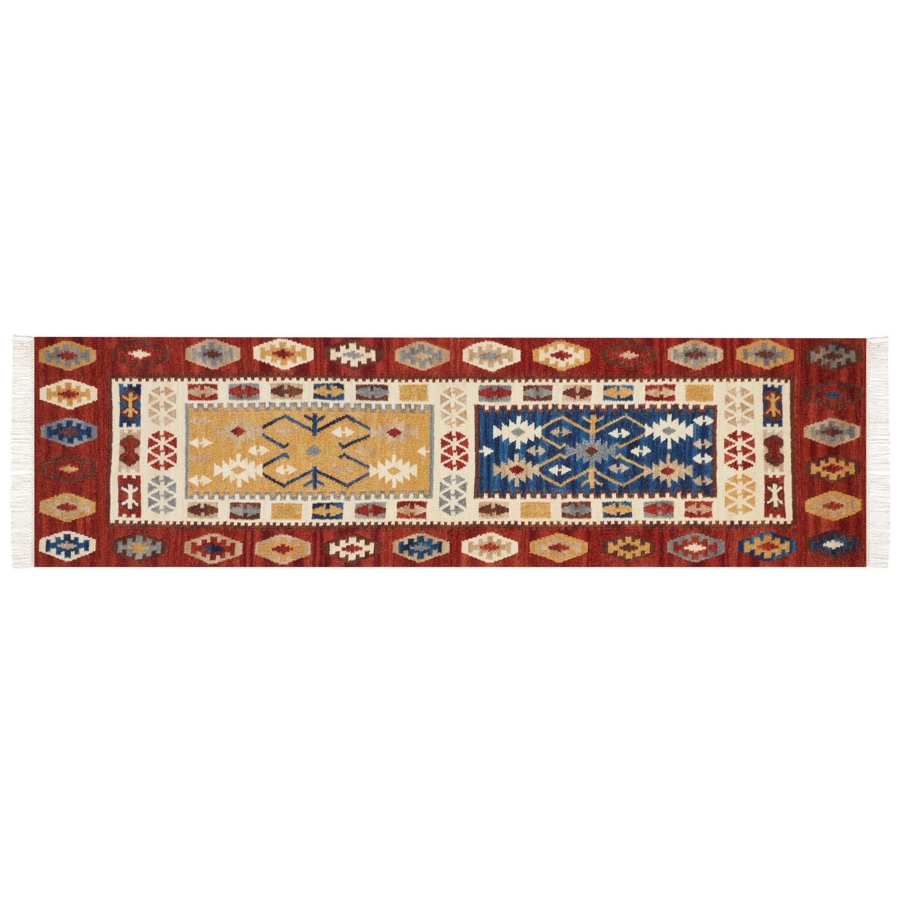 Beliani - VOSKEHAT - Kelim vloerkleed - Multicolor - 80 x 300 cm - Wol