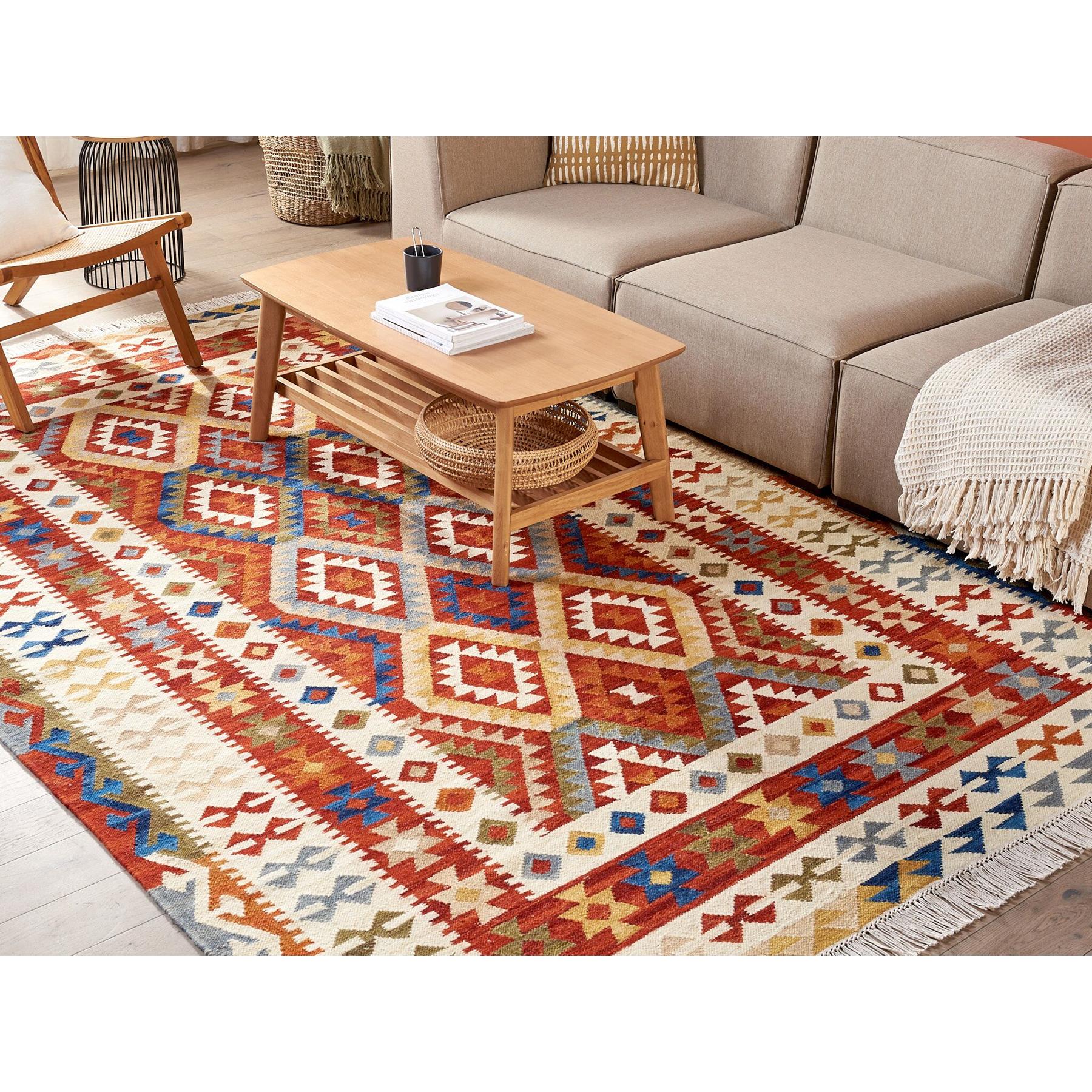 Beliani - OSHAKAN - Kelim vloerkleed - Multicolor - 200 x 300 cm - Wol