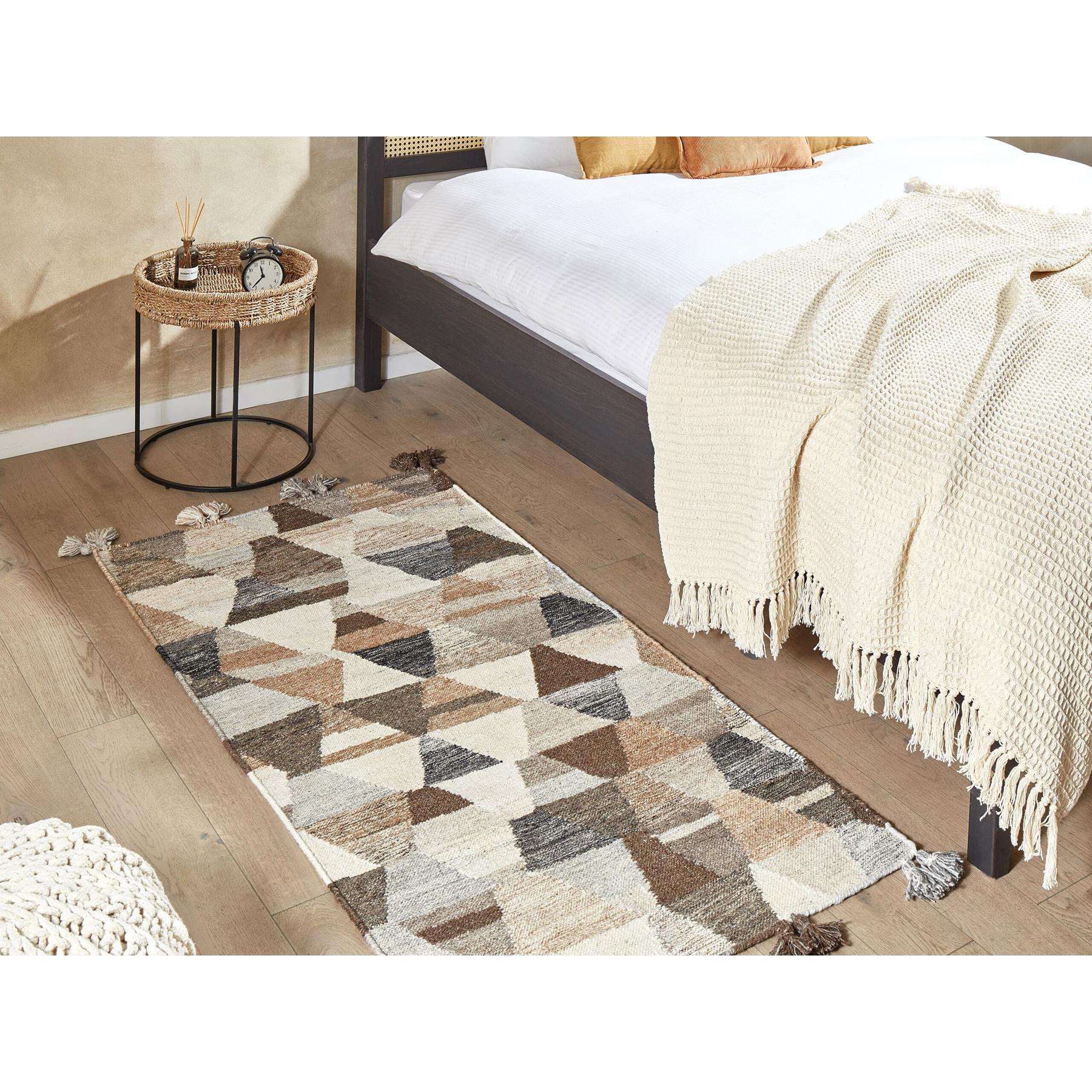 Beliani - ARGAVAND - Kelim vloerkleed - Multicolor - 80 x 150 cm - Wol