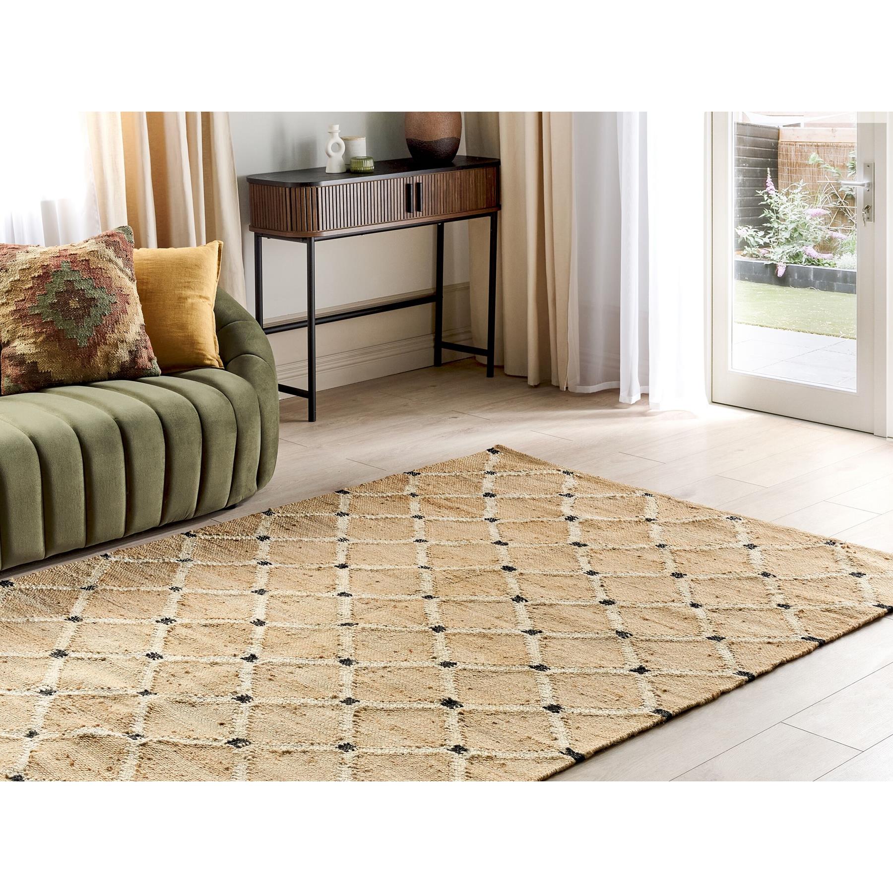 Beliani - KALEKOY - Vloerkleed - Beige - 160 x 230 cm - Jute