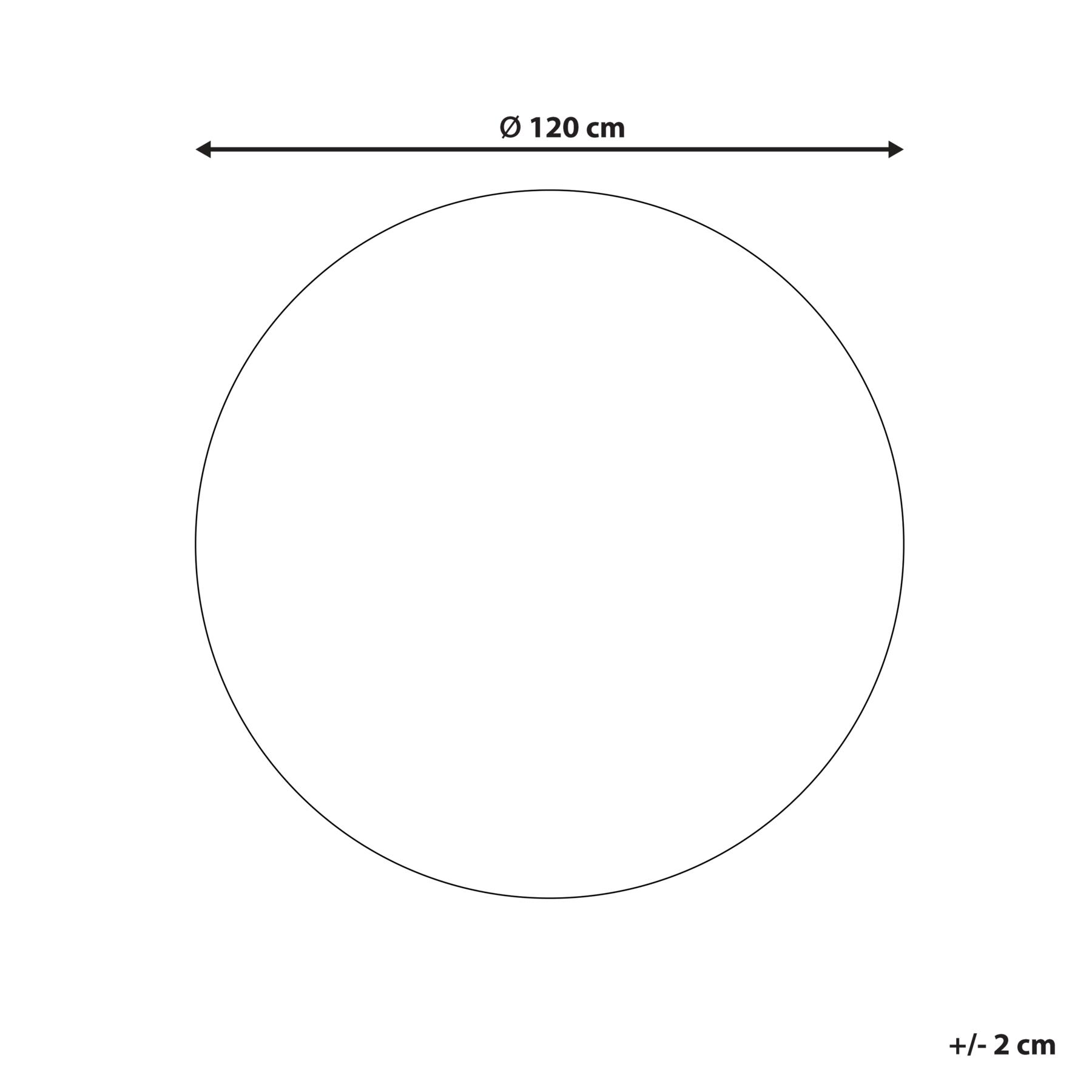 Beliani - KOYUNLU - Laagpolig vloerkleed - Rood - ø 120 cm - Jute