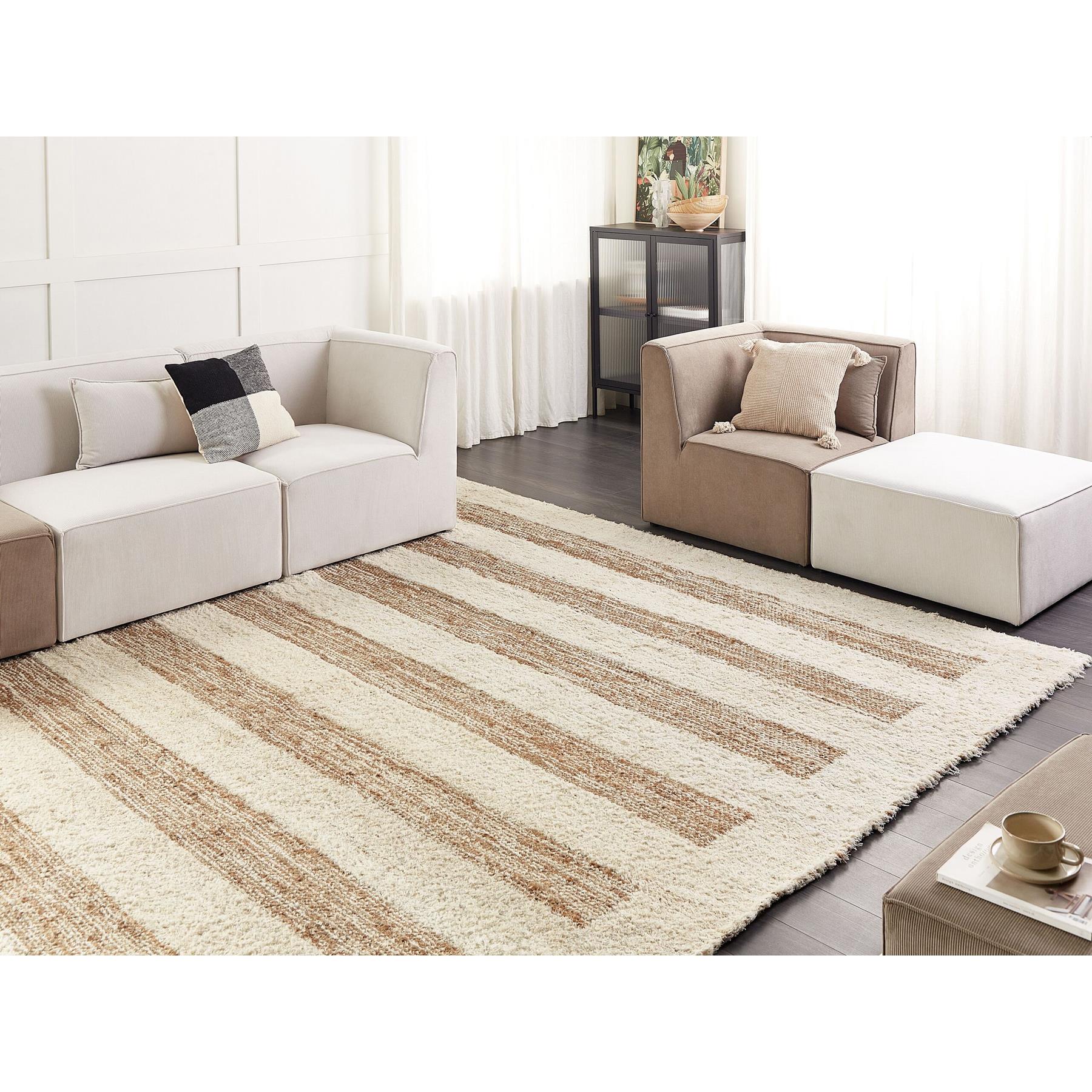 Beliani - ZIARAT - Vloerkleed - Beige - 300 x 400 cm - Jute