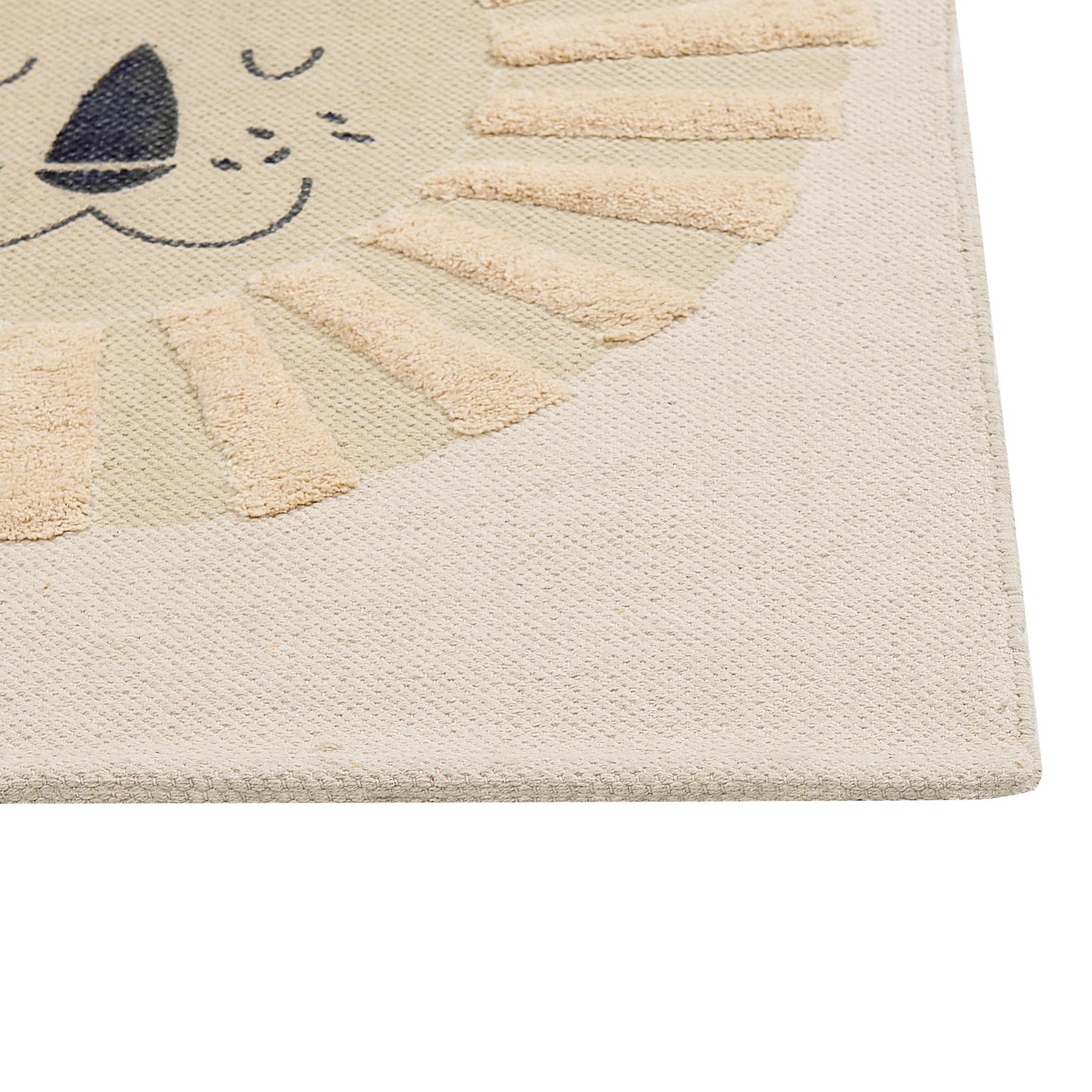 Beliani - BALARI - Vloerkleed - Beige - Katoen