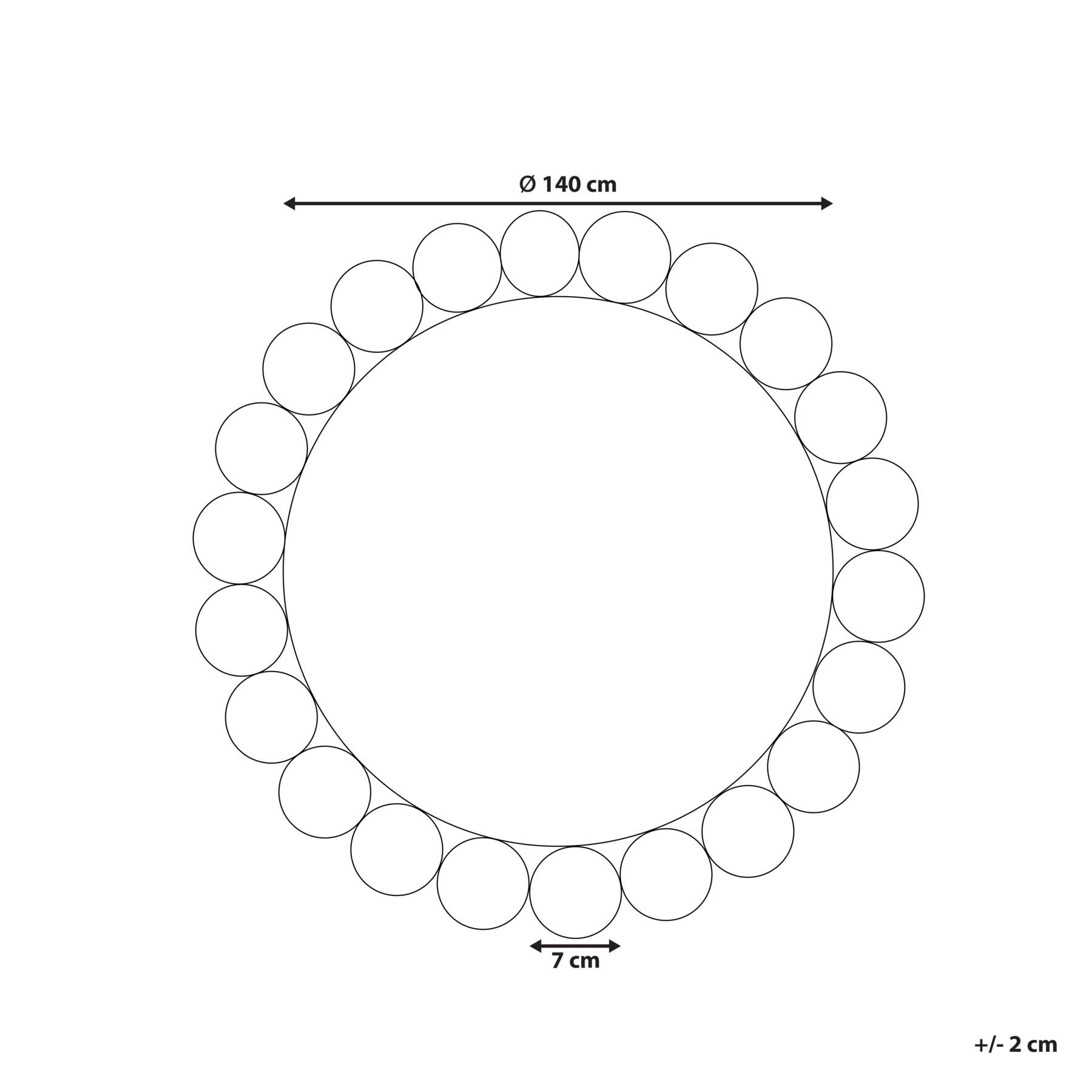 Beliani - VOSTAN - Vloerkleed - Zwart - Ã¸ 140 cm - Jute