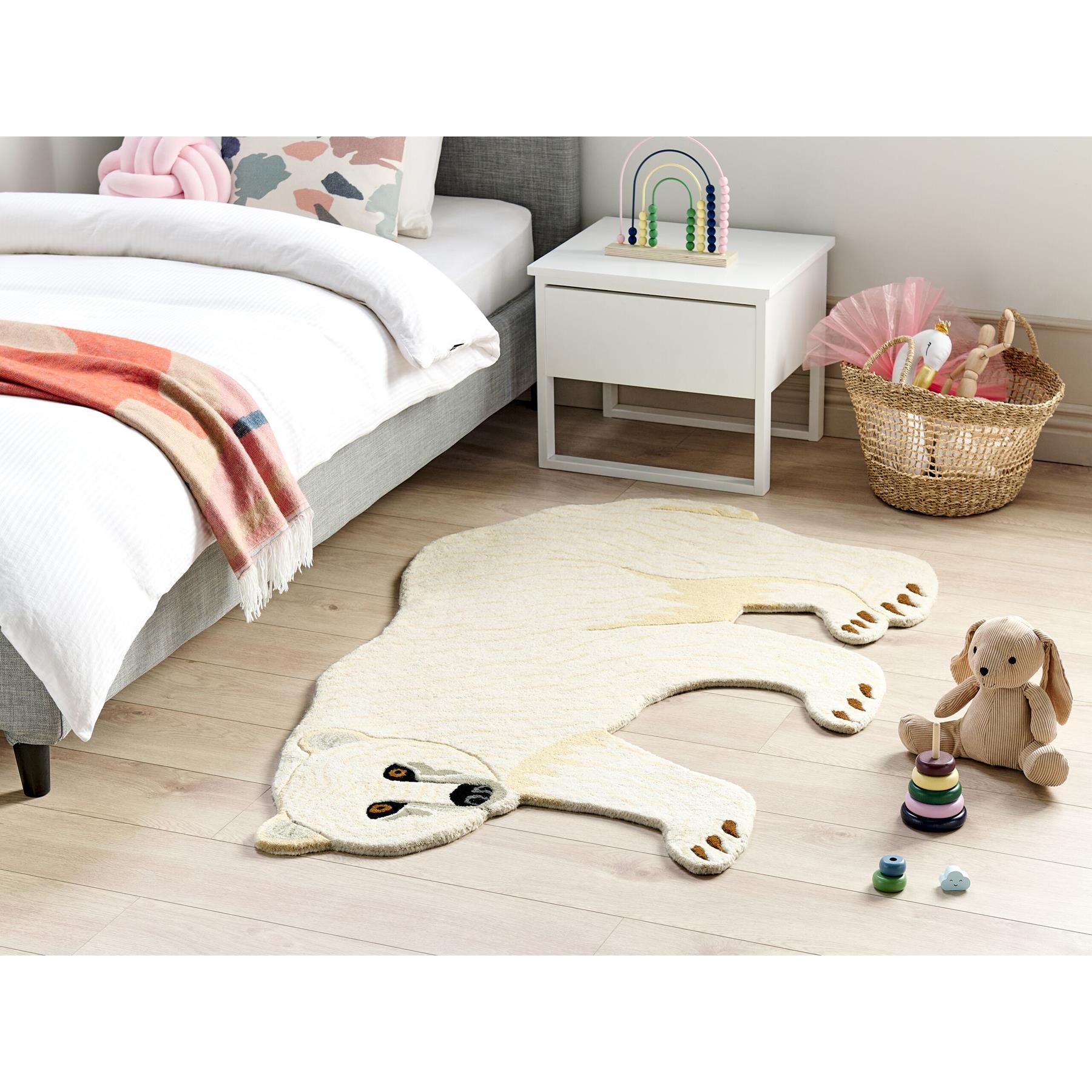Beliani - IOREK - Kindervloerkleed - Gebroken wit - 100 x 160 cm - Wol