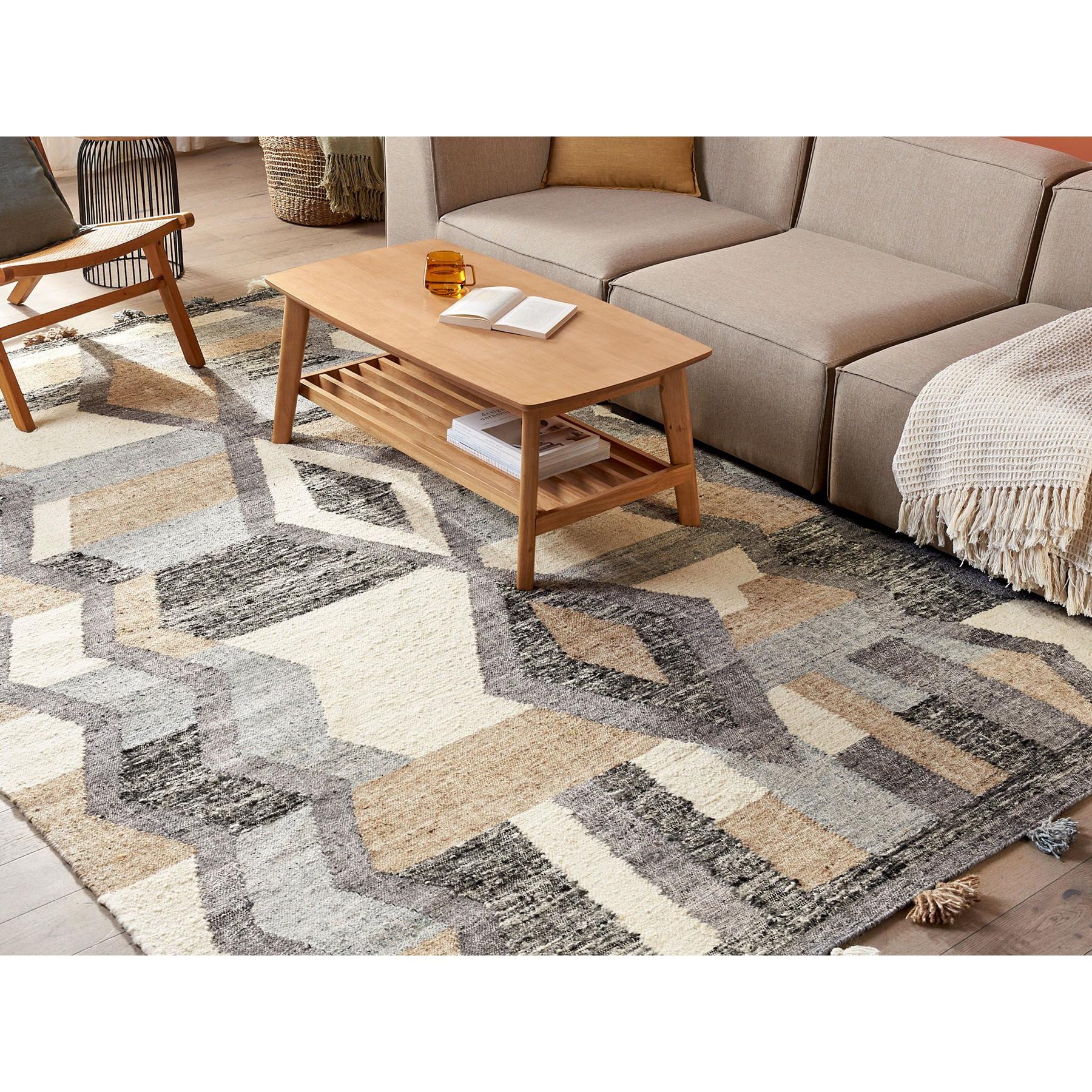 Beliani-AYGEZARD-Kelim vloerkleed-Multicolor-200 x 300 cm-Wol