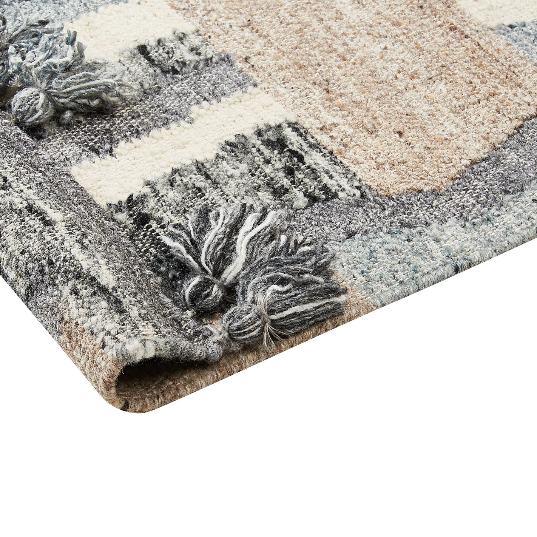 Beliani-AYGEZARD-Kelim vloerkleed-Multicolor-200 x 300 cm-Wol