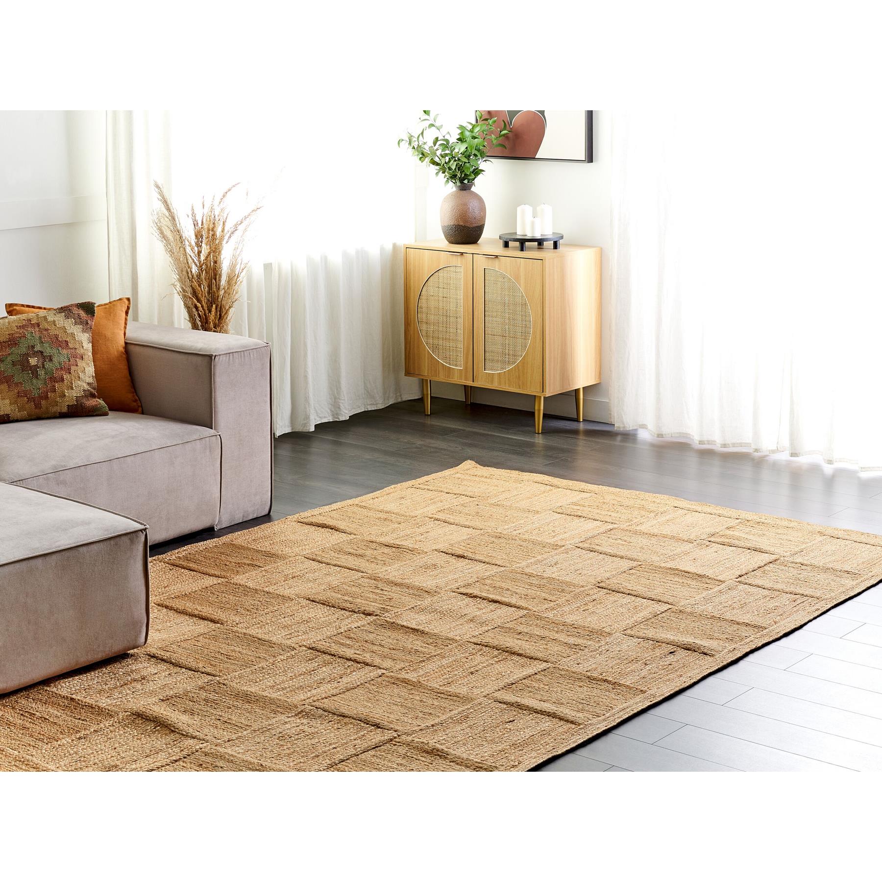 Beliani - ESENTEPE - Vloerkleed - Beige - 200 x 300 cm - Jute