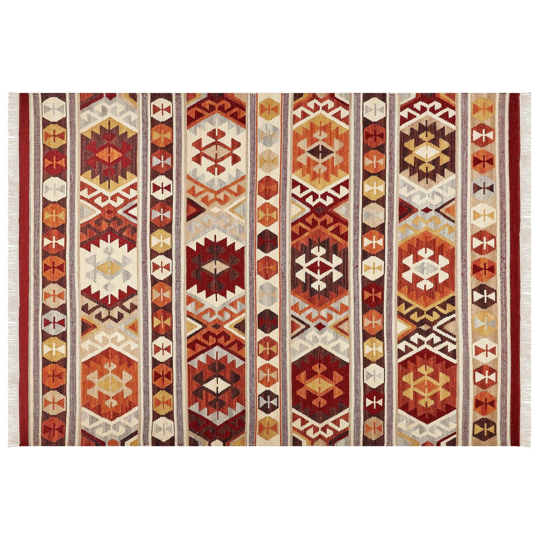 Beliani - AYGAVAN - Kelim vloerkleed - Multicolor - 200 x 300 cm - Wol