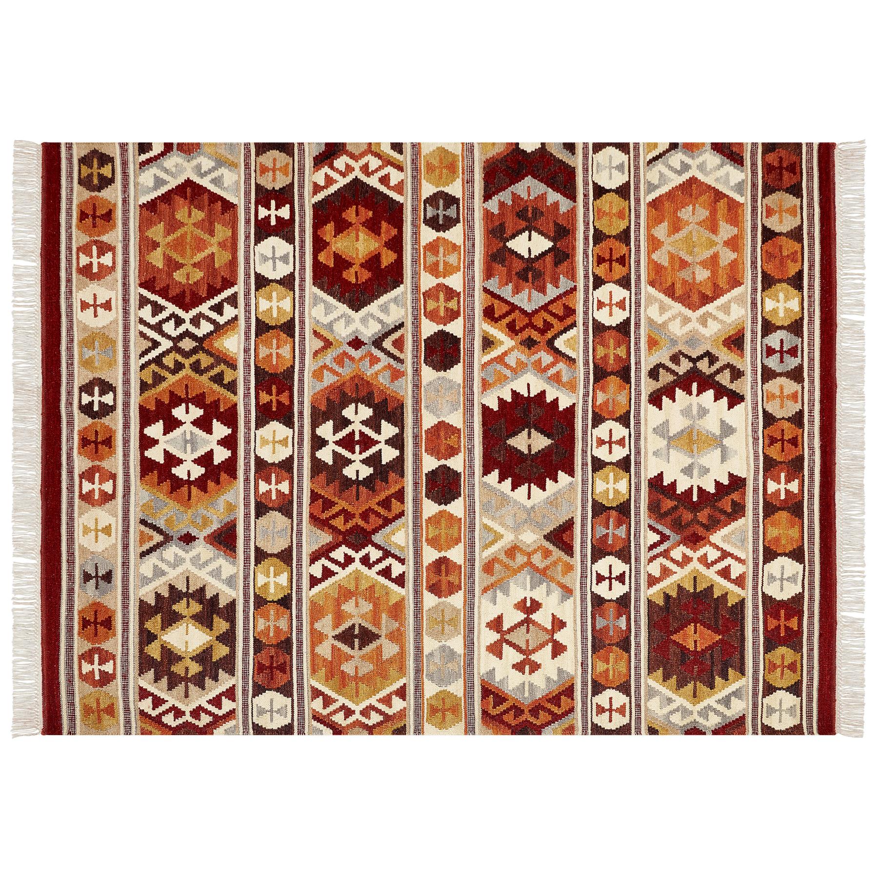 Beliani - AYGAVAN - Kelim vloerkleed - Multicolor - 160 x 230 cm - Wol
