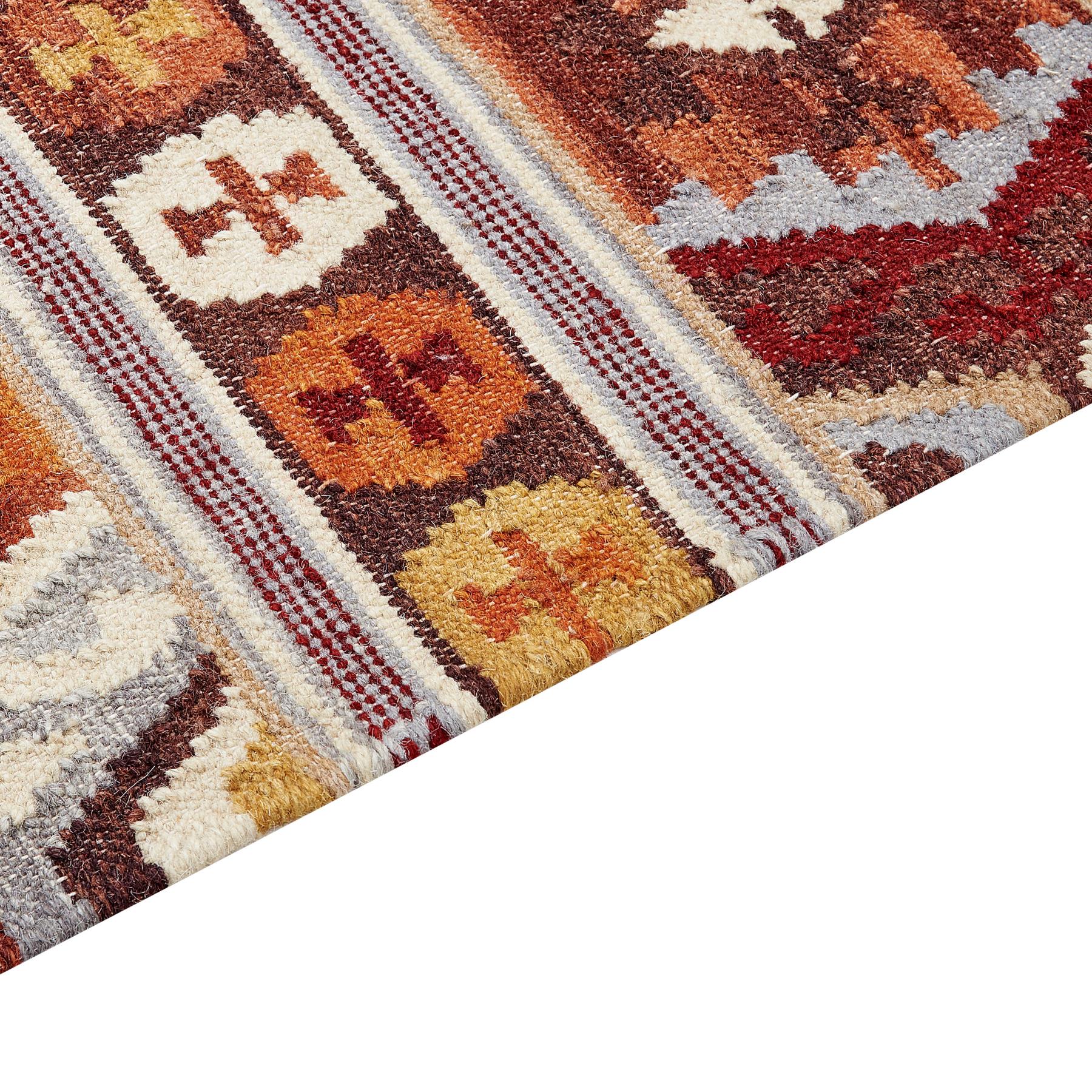 Beliani - AYGAVAN - Kelim vloerkleed - Multicolor - 80 x 150 cm - Wol