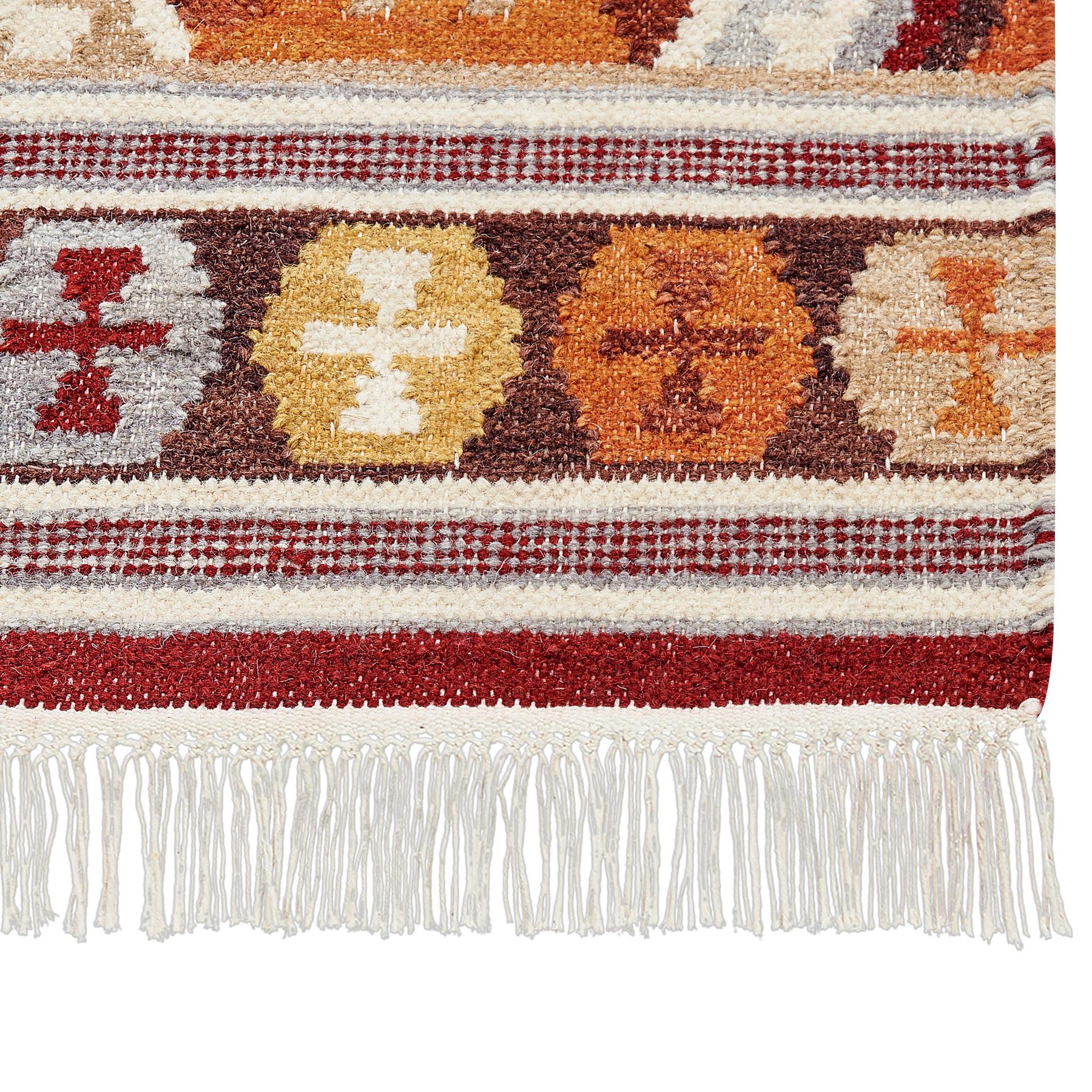 Beliani - AYGAVAN - Kelim vloerkleed - Multicolor - 80 x 150 cm - Wol