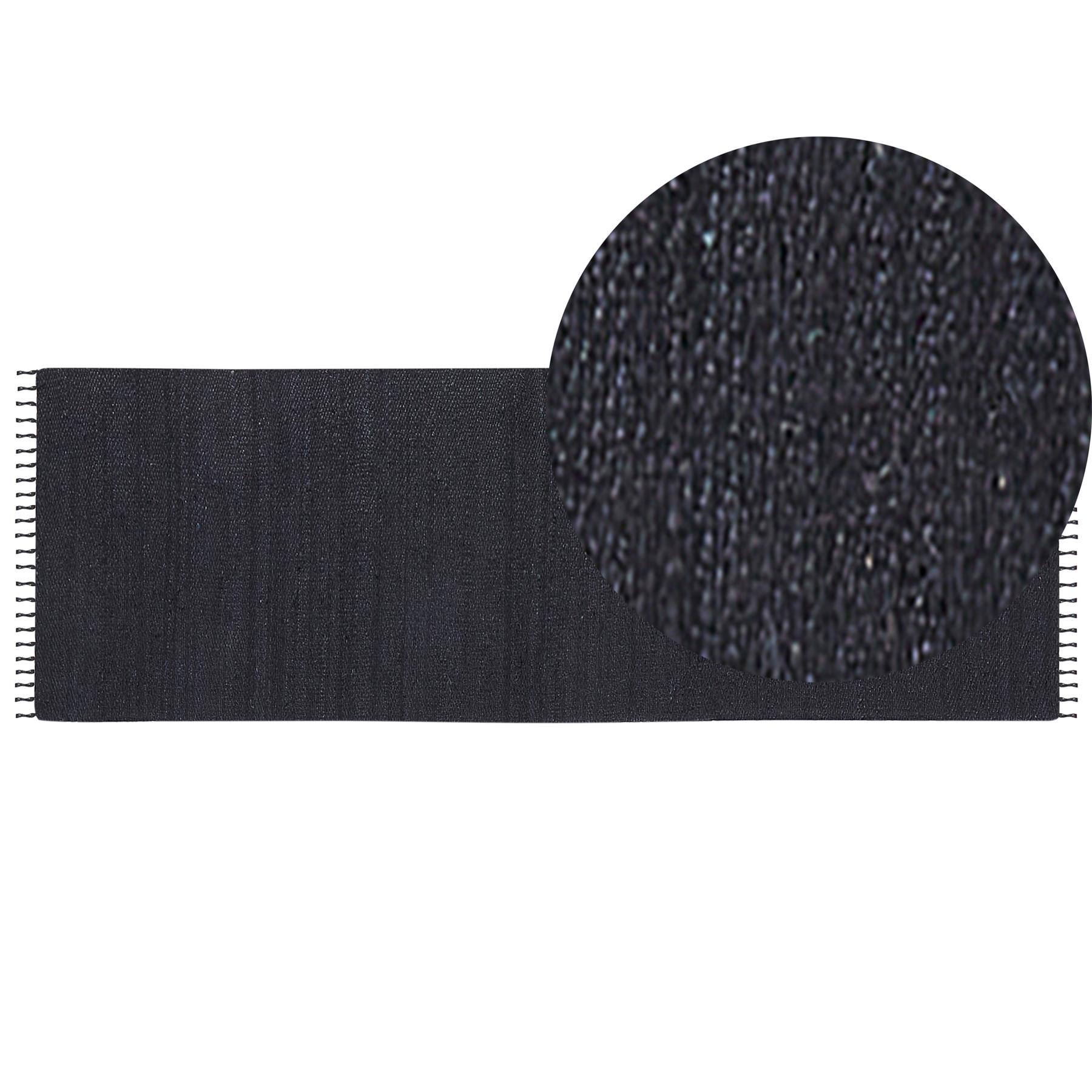 Beliani - SINANKOY - Loper tapijt - Zwart - 80 x 300 cm - Jute
