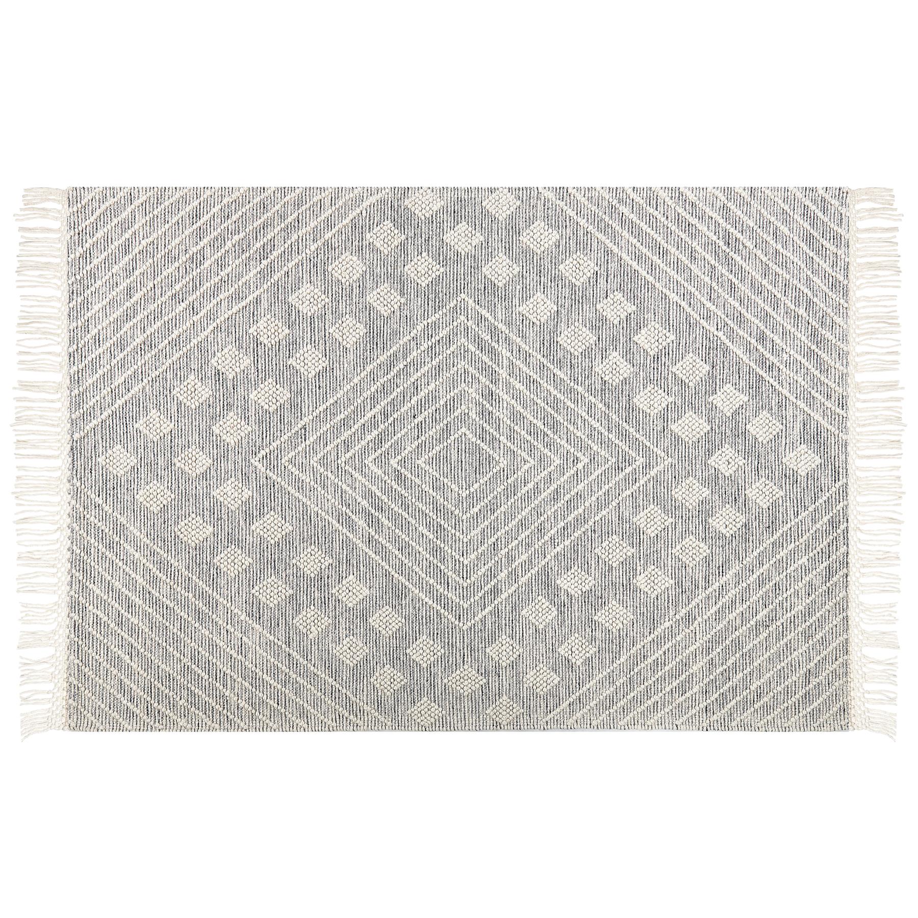 Beliani - SAVUR - Vintage vloerkleed - Wit - 160 x 230 cm - Wol