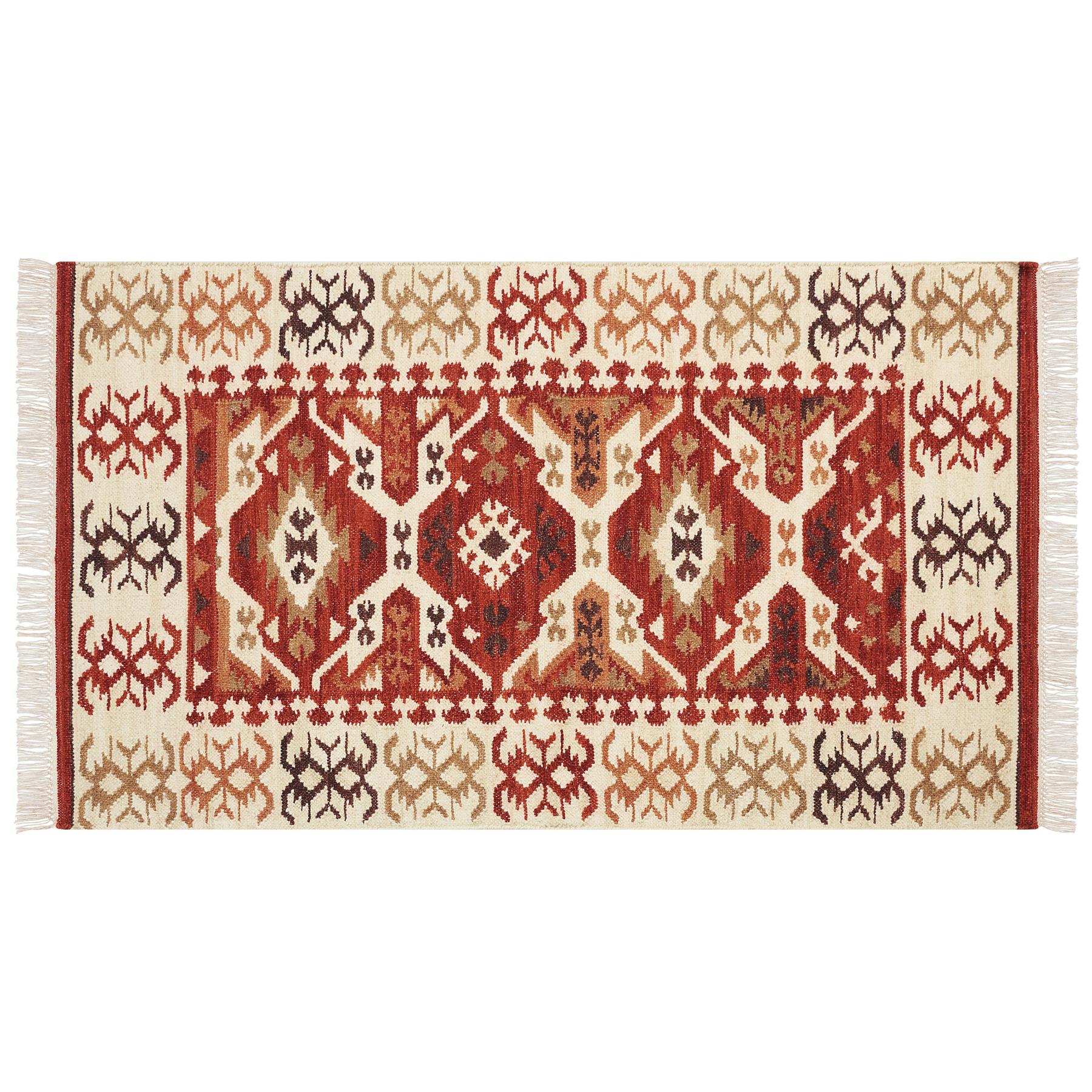 Beliani - VOSKEVAZ - Kelim vloerkleed - Multicolor - 80 x 150 cm - Wol