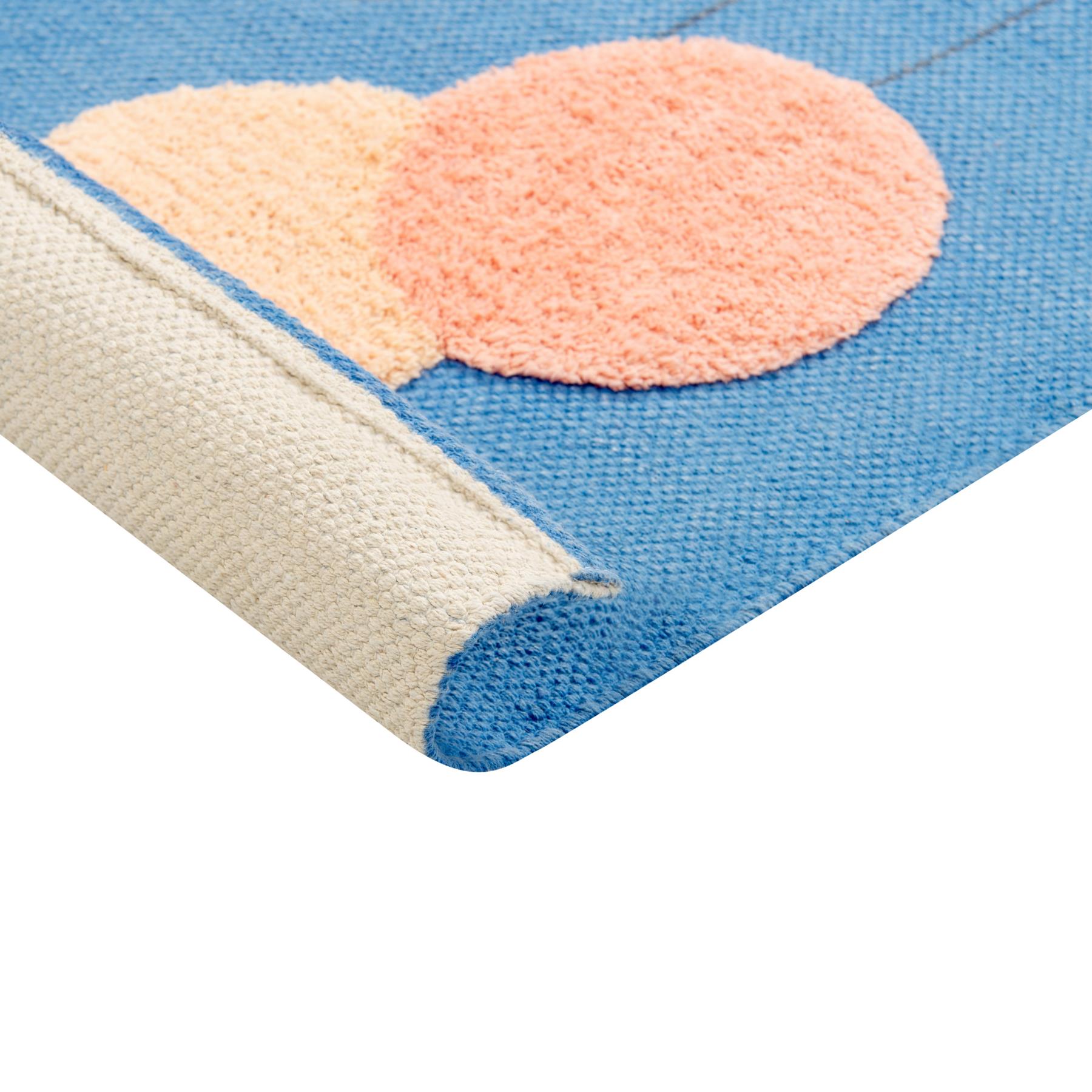 Beliani - BALABANG - Vloerkleed - Blauw - Katoen