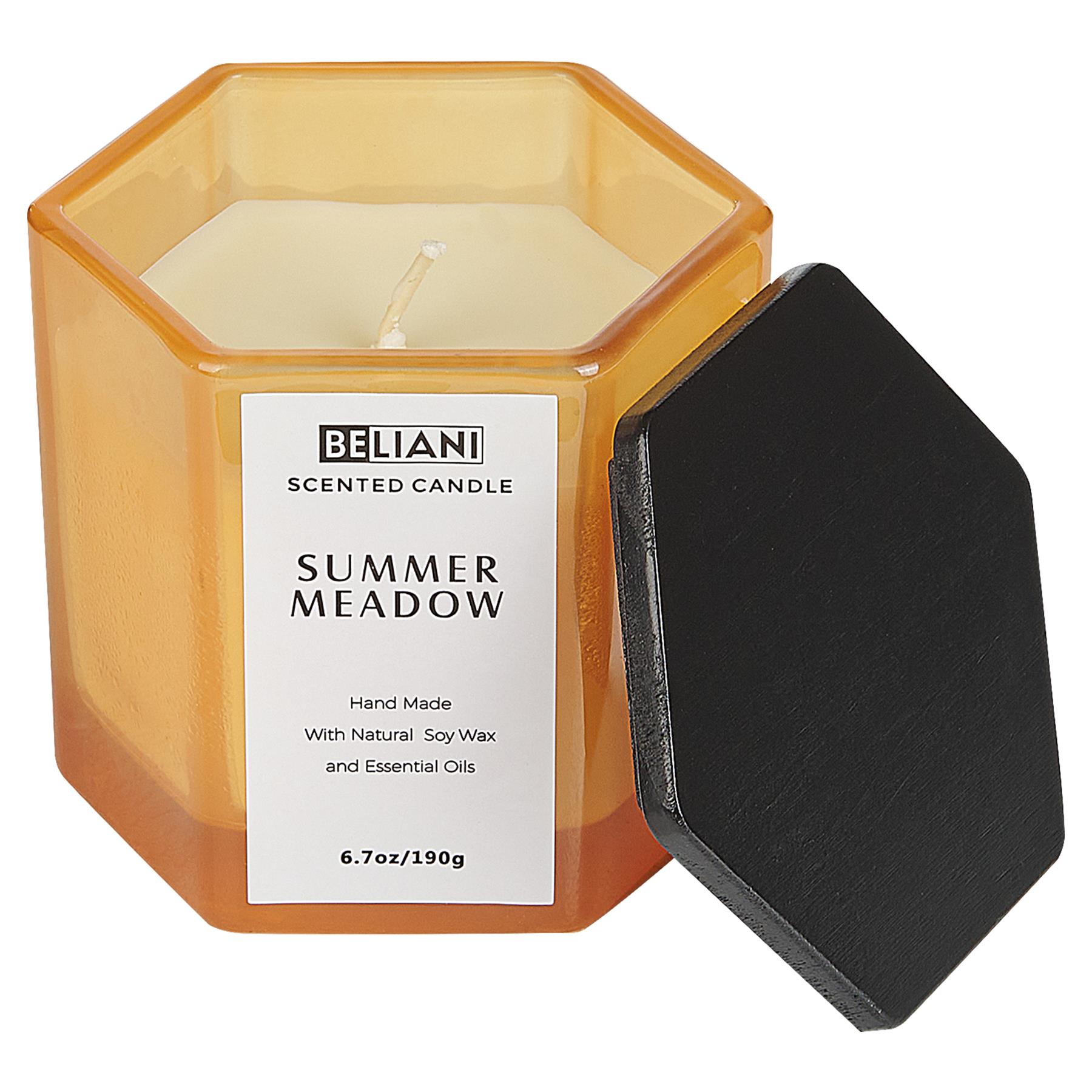 Beliani-CLASSY TINT-Geurkaars en geurstokjes-Zomerweide-Soja wax