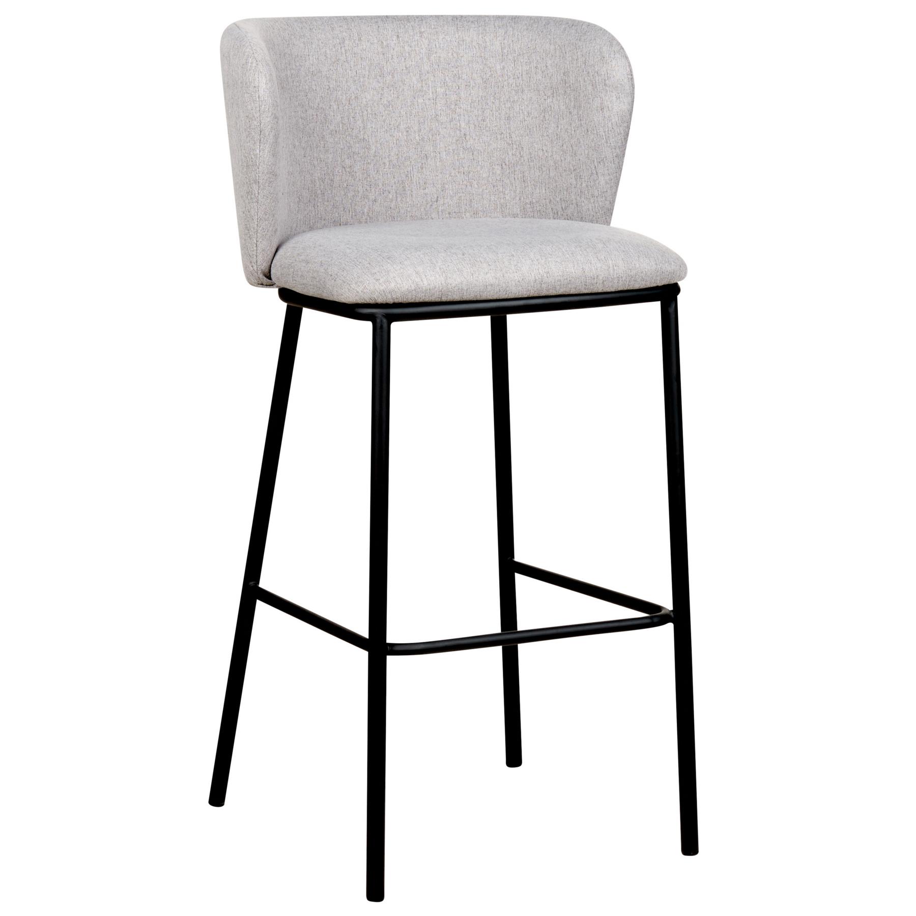 Beliani - MINA - Barkruk set van 2 - Grijs - Polyester