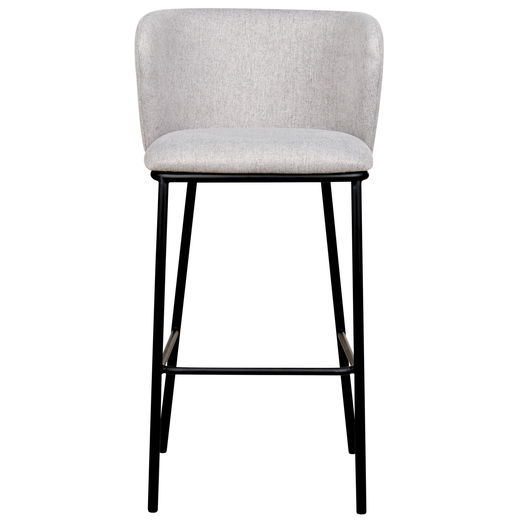 Beliani - MINA - Barkruk set van 2 - Grijs - Polyester
