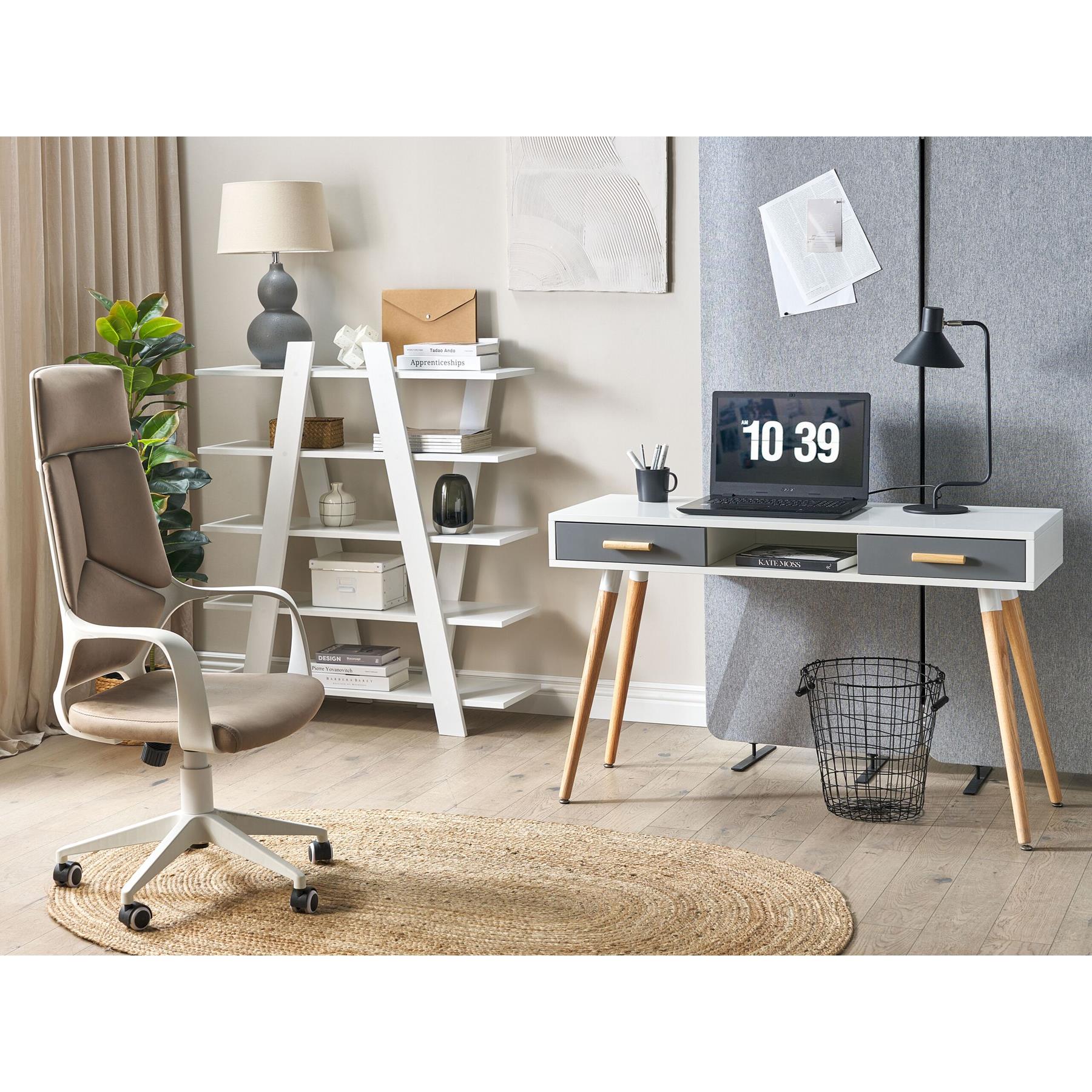 Beliani - ESCALANTE|FRISCO - Bureauset - Donkergrijs - MDF