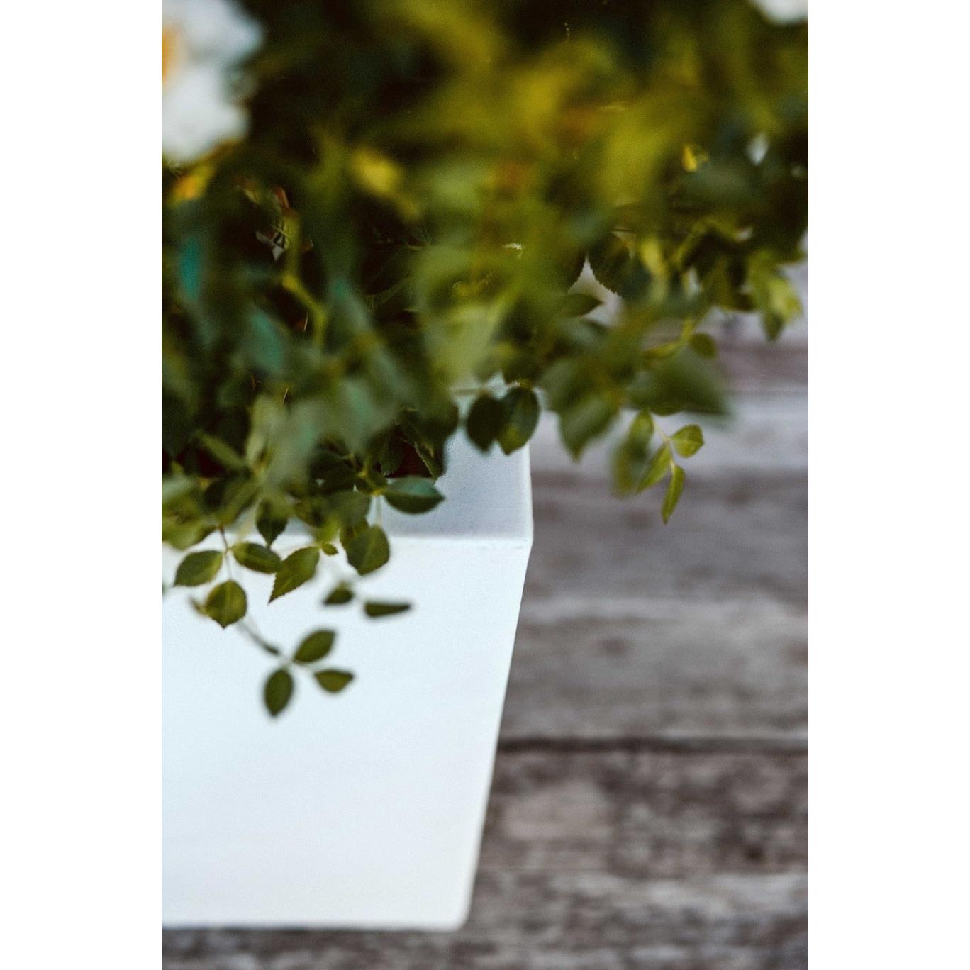 Capi Europe Bloempot vierkant Terrazzo - 60x60 - Wit