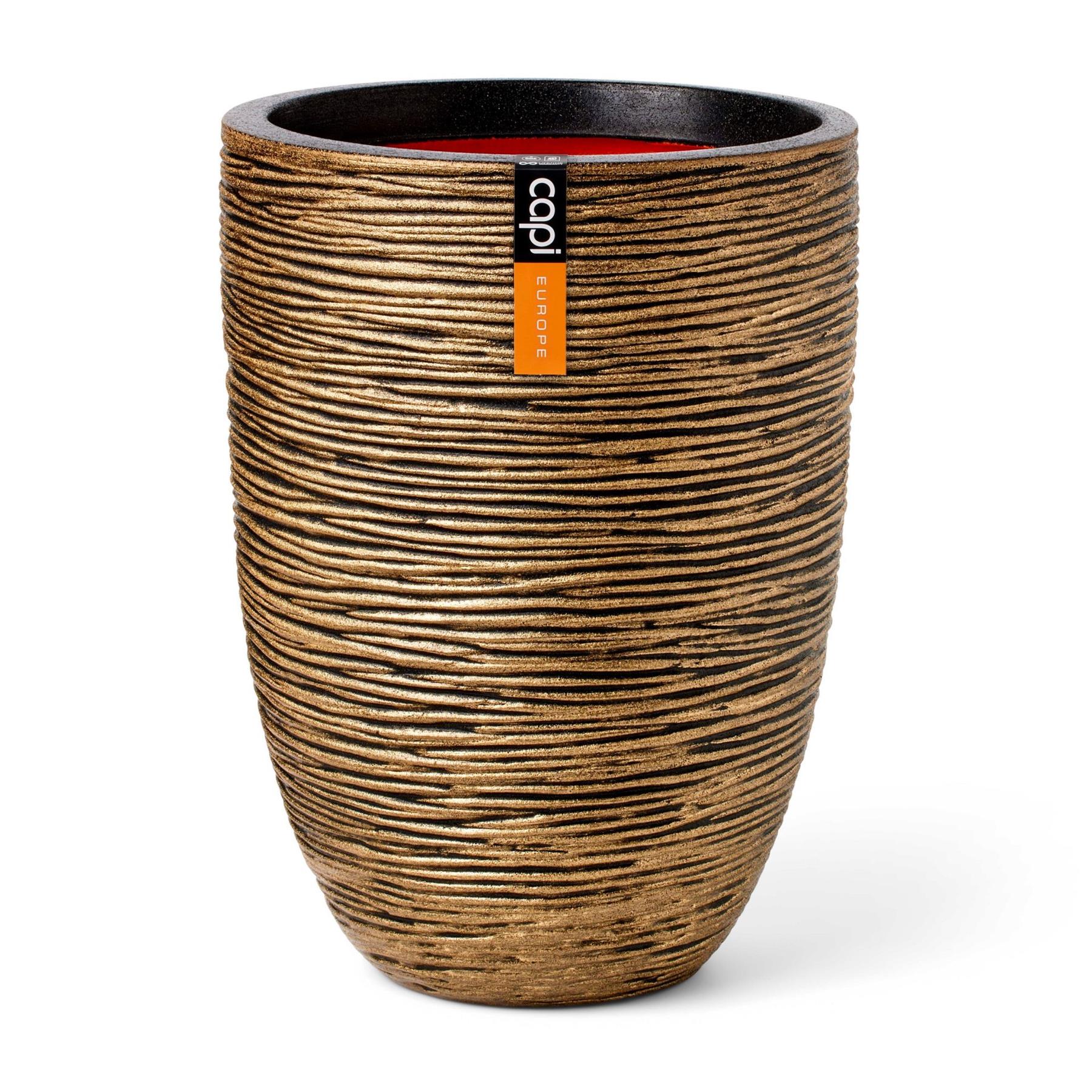 Capi Europe Vaas elegant laag Rib NL - 46x58 - Goud