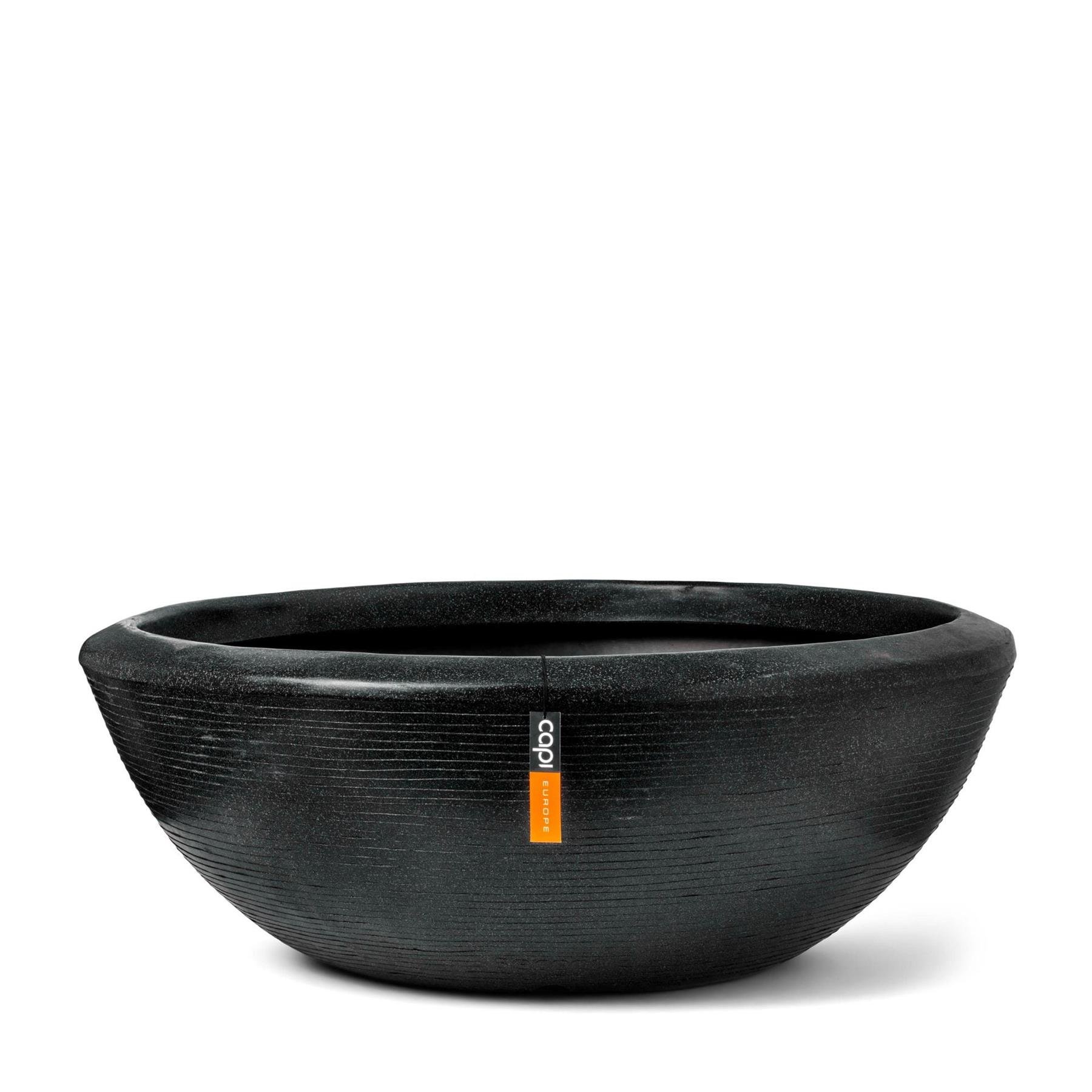 Capi Europe Schaal laag Arc Granite - 61x25 - Zwart