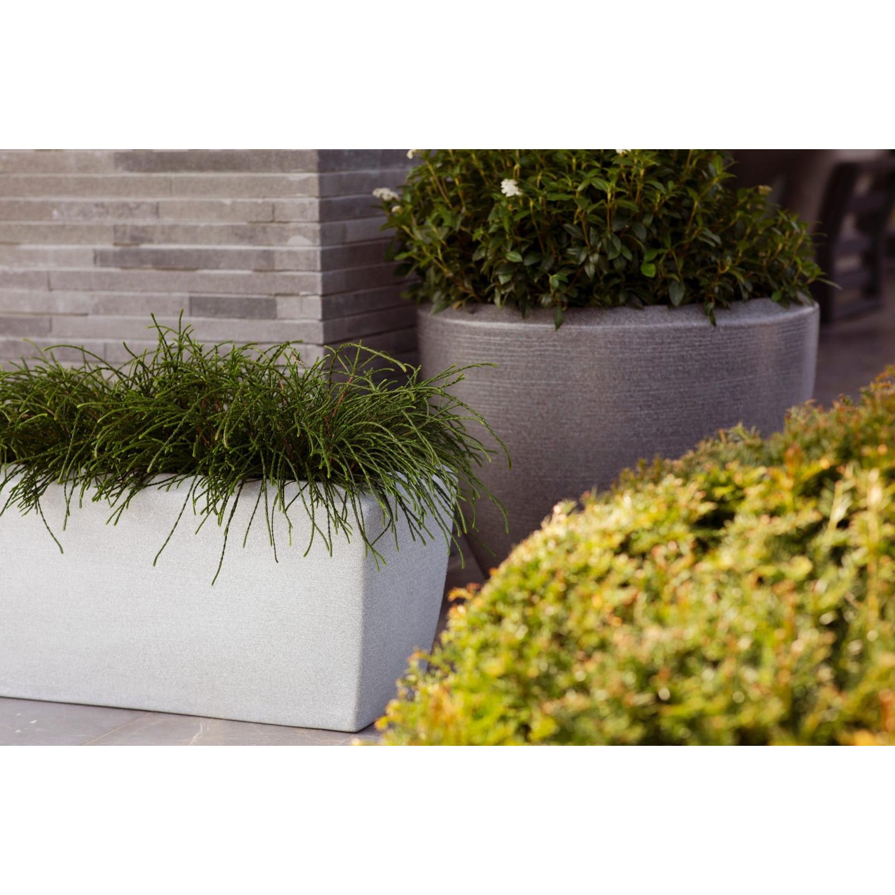Capi Europe Bloembak rechthoek Arc Granite - 90x35x40 - Wit