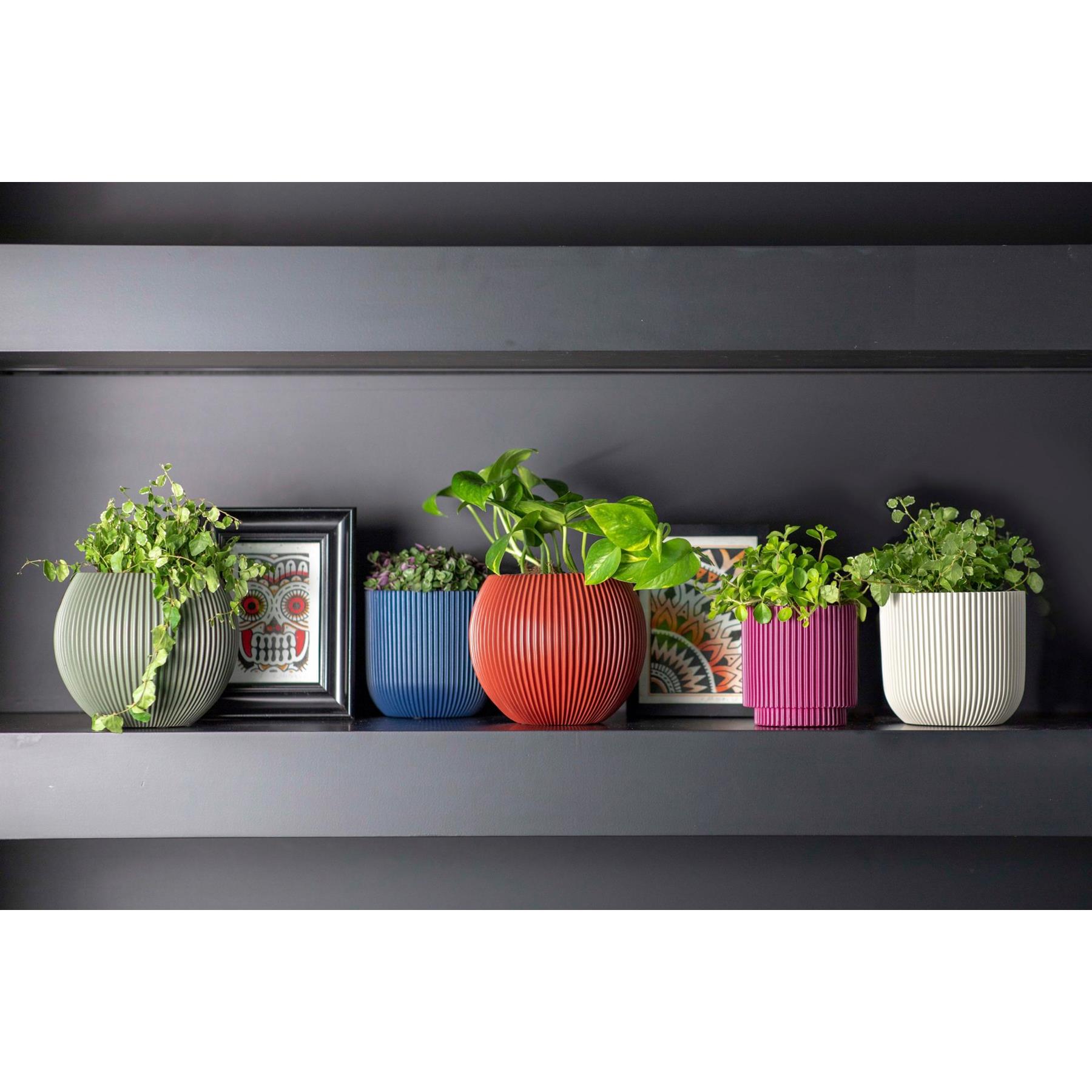 Capi Europe Vaas bol Groove Colours - 12x10 - Donkerblauw