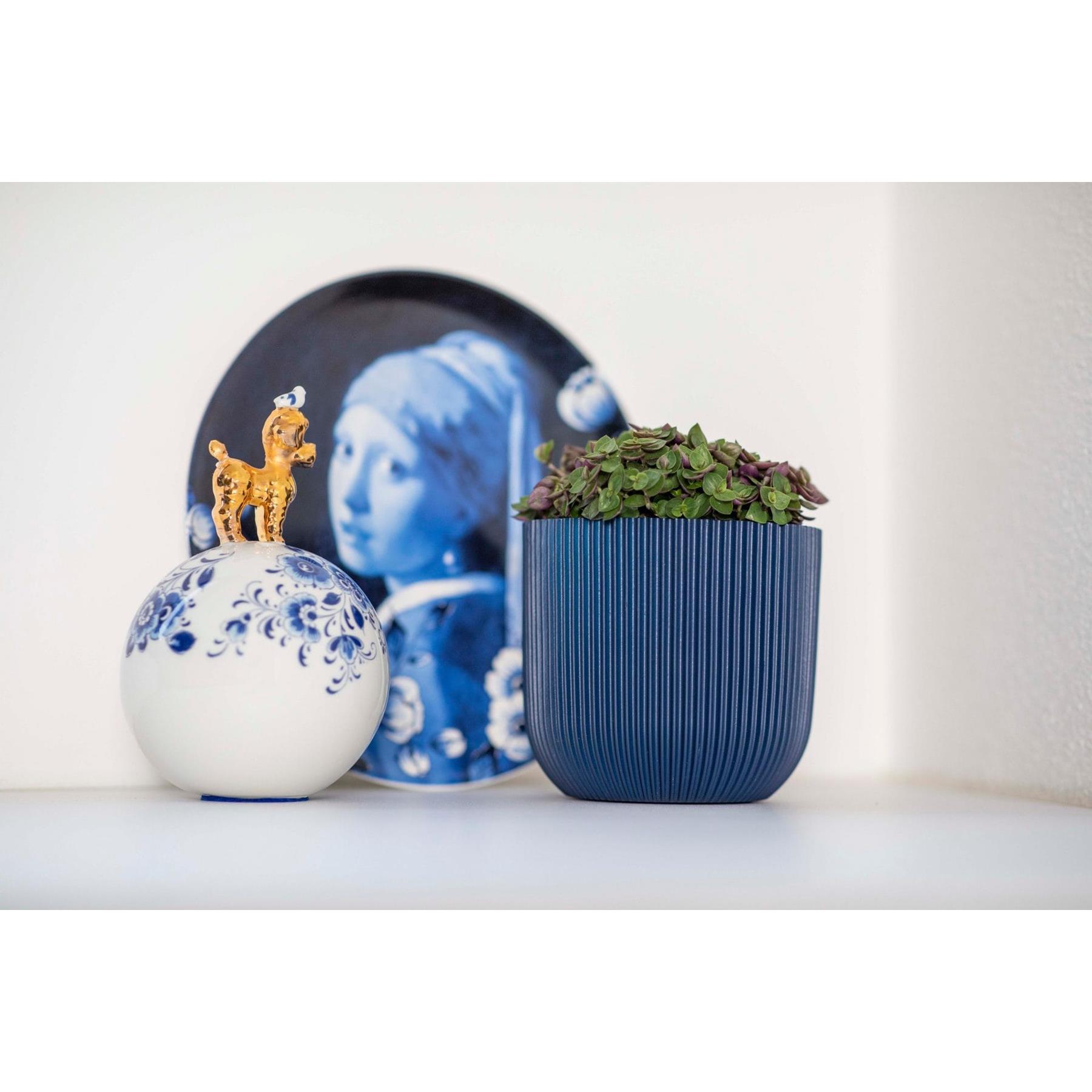 Capi Europe Bloempot bol Groove Colours - 8x6 - Donkerblauw