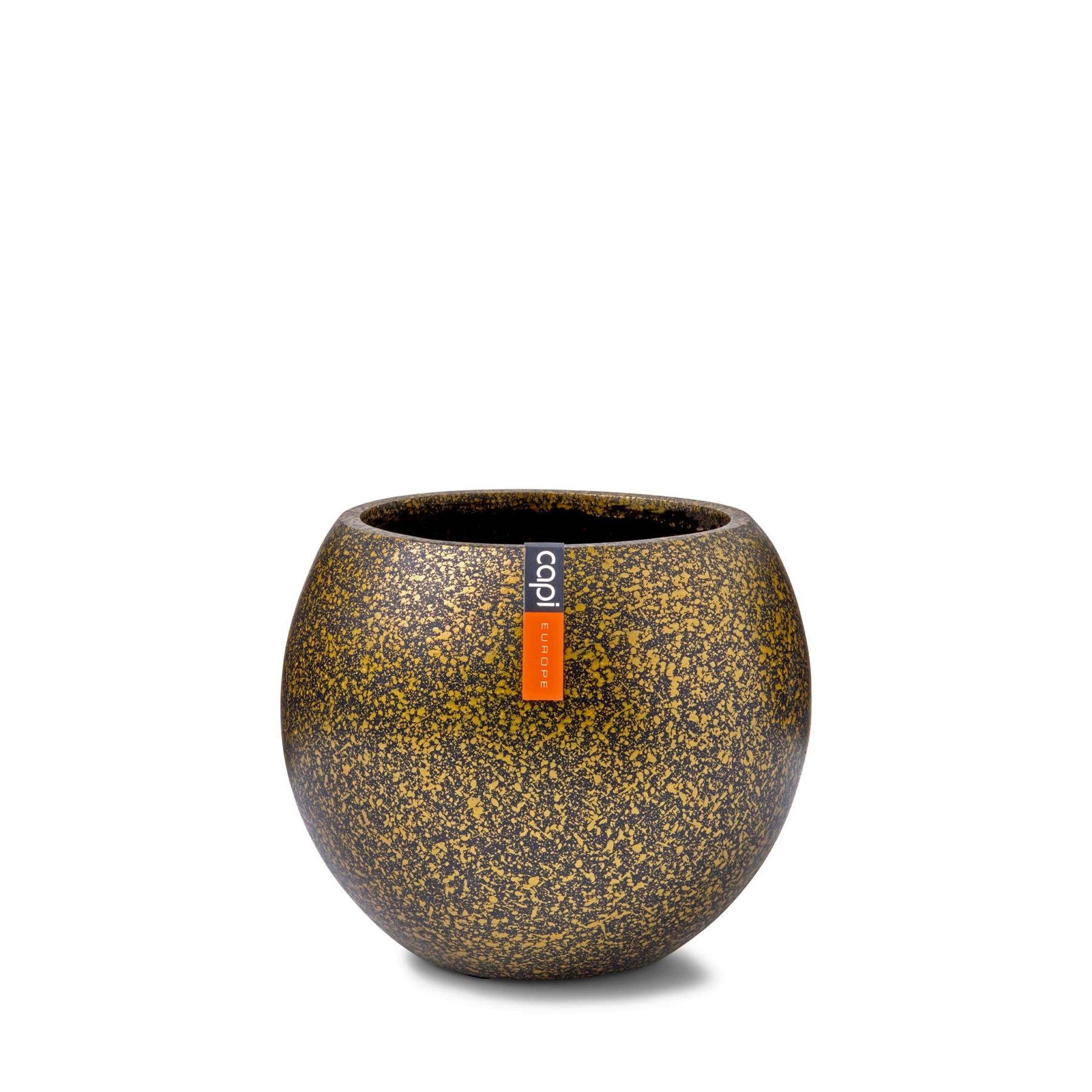 Capi Europe Vaas bol Terrazzo Gold - 10x9 - Goud